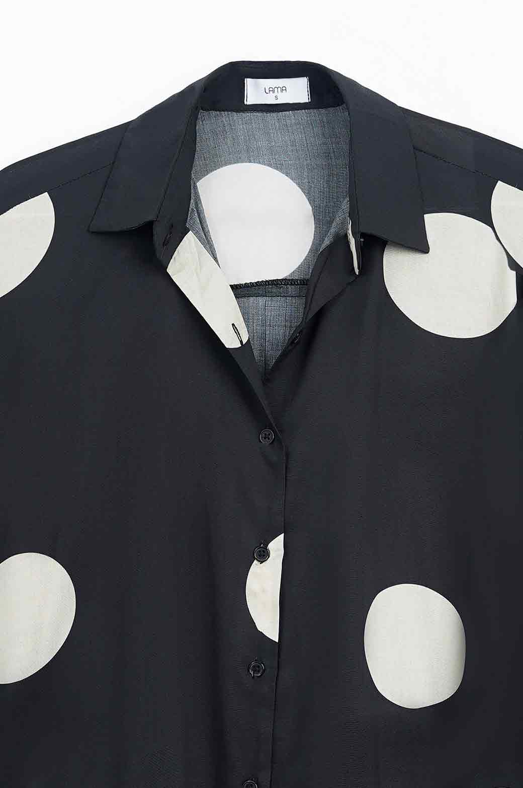 BLACK OVERSIZED BUTTON DOWN SHIRT