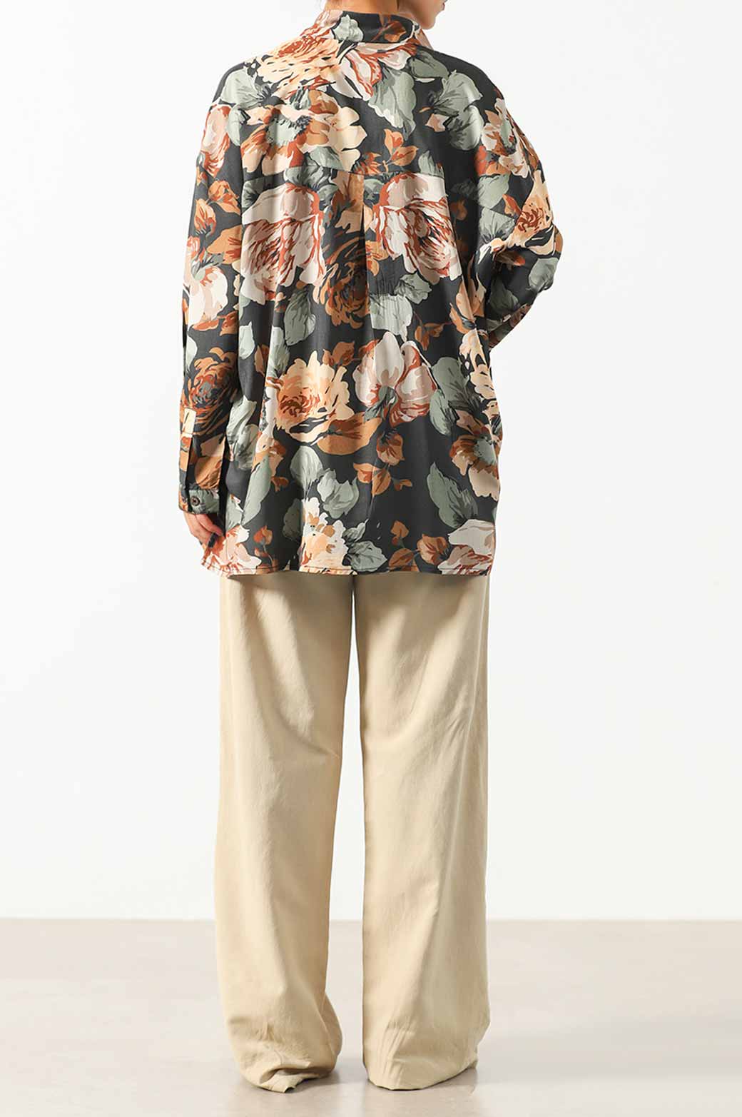 CHARCOL PRINTED SHIRT