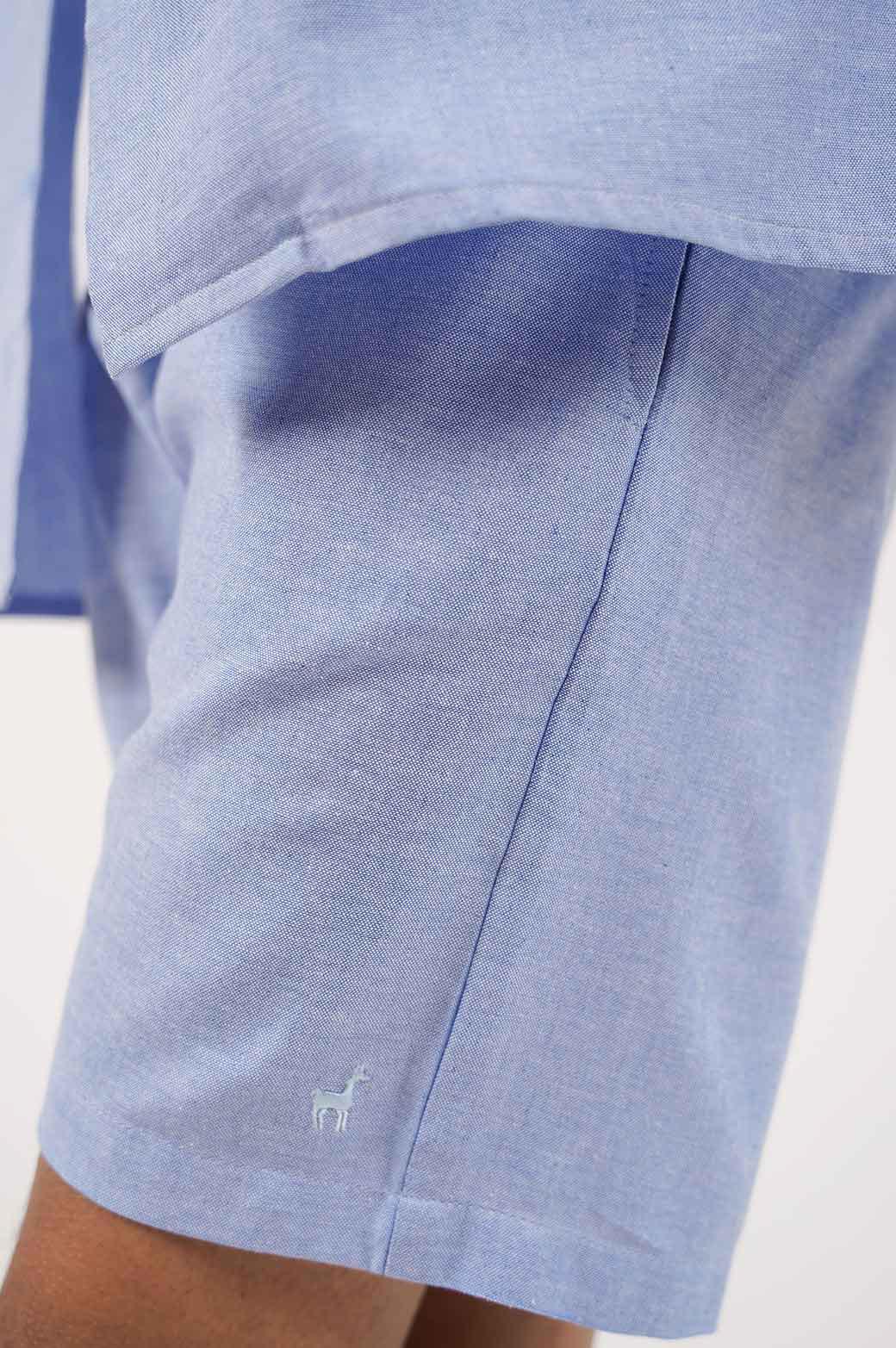 LIGHT BLUE CASUAL LINEN SHORTS