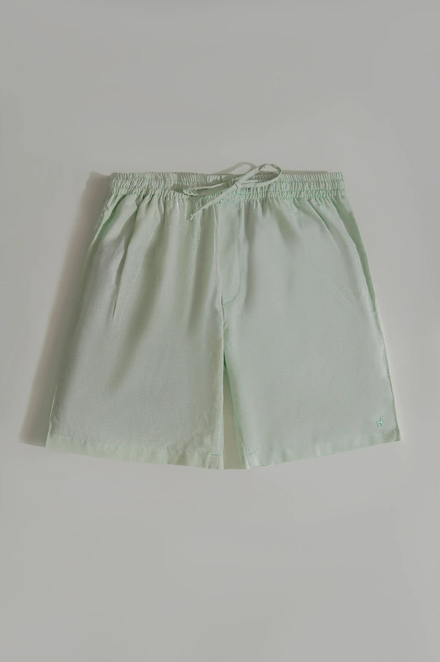 SEA GREEN CASUAL LINEN SHORTS