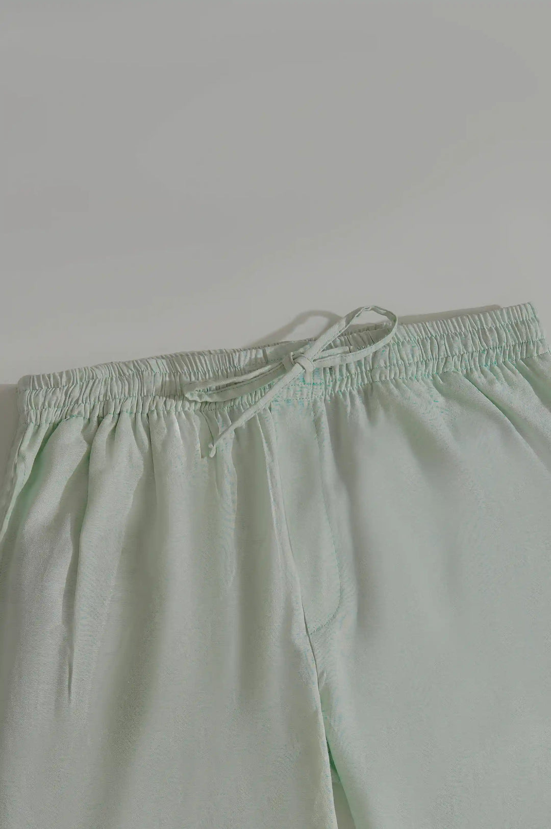 SEA GREEN CASUAL LINEN SHORTS