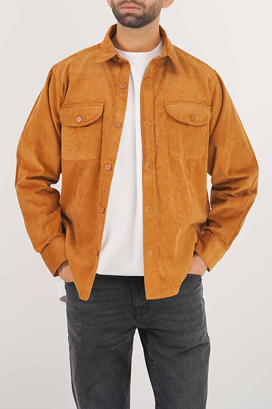 OCHRE RIBBED SHACEKET