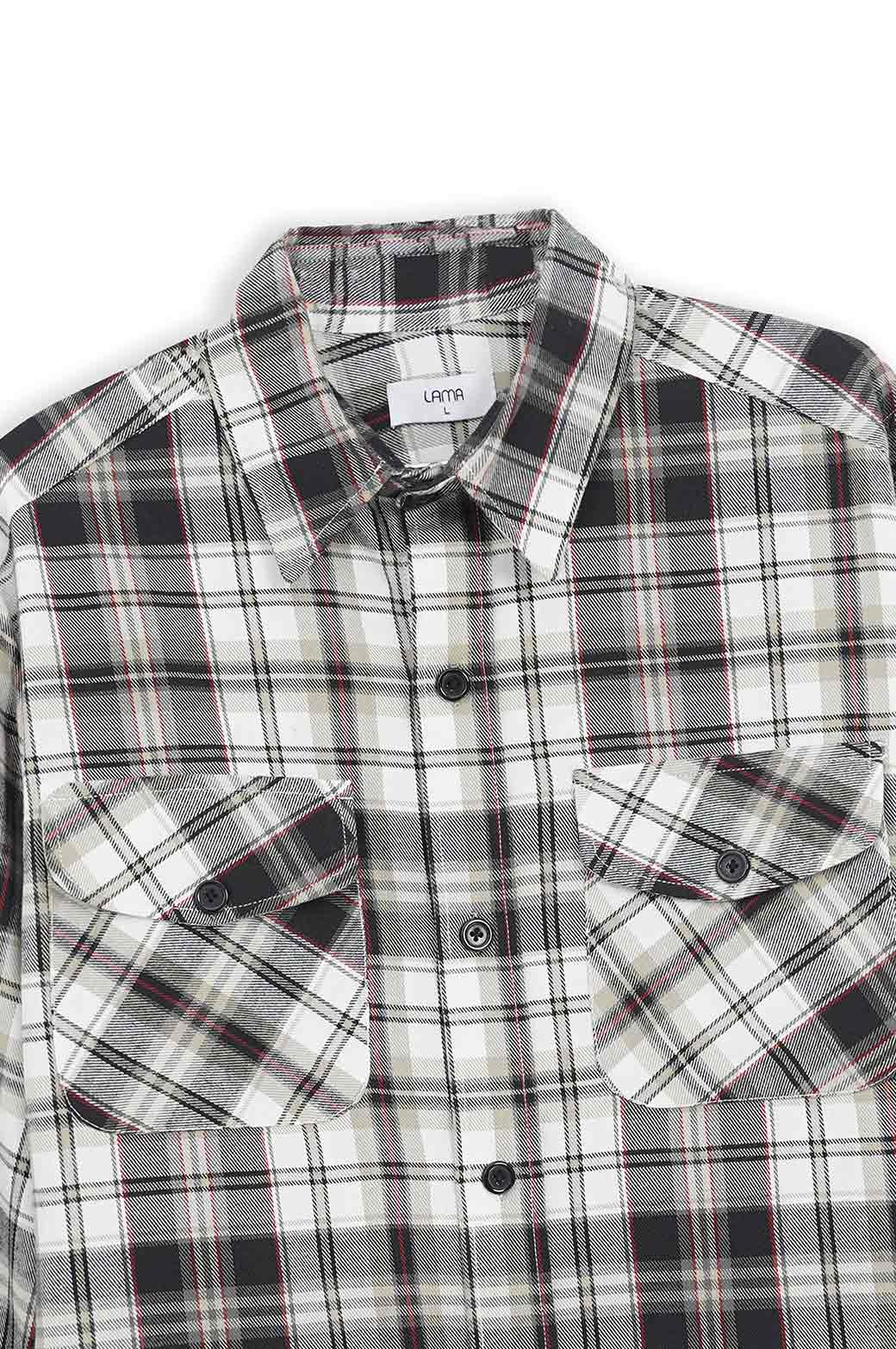 WHITE FLANNEL SHACEKT