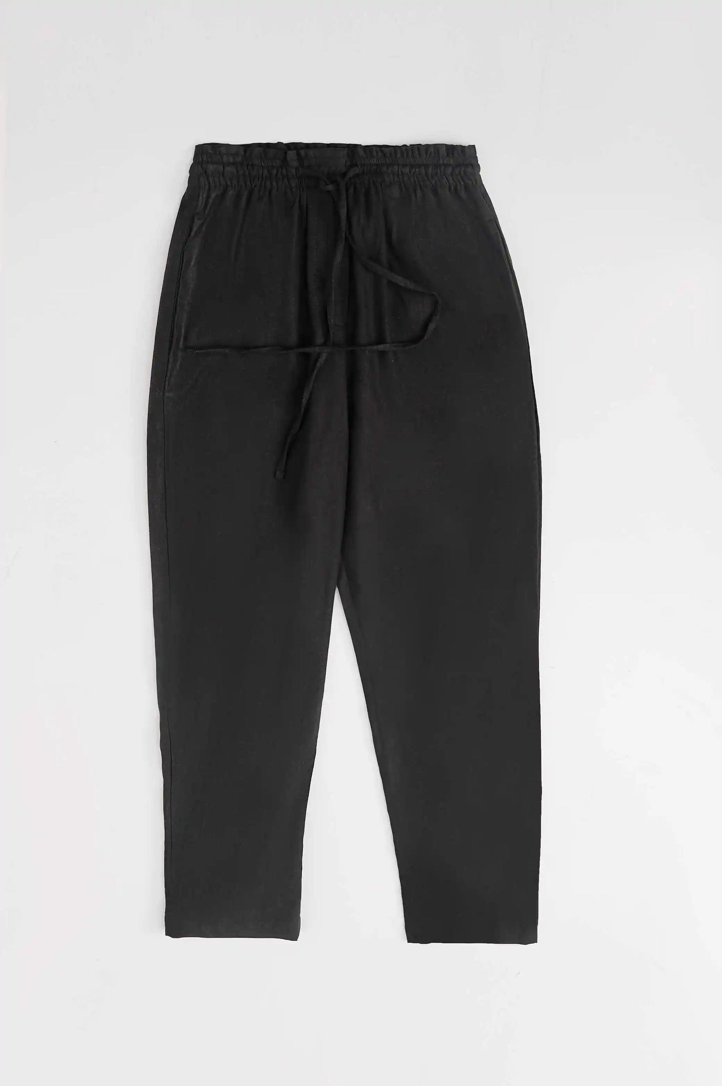 BLACK PAPERBAG PANTS