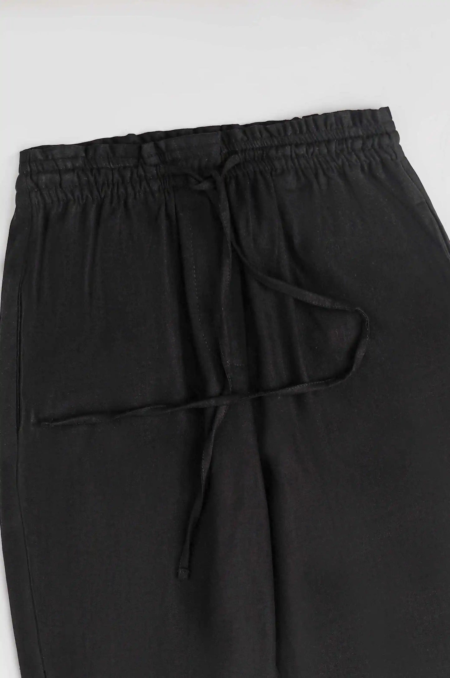 BLACK PAPERBAG PANTS