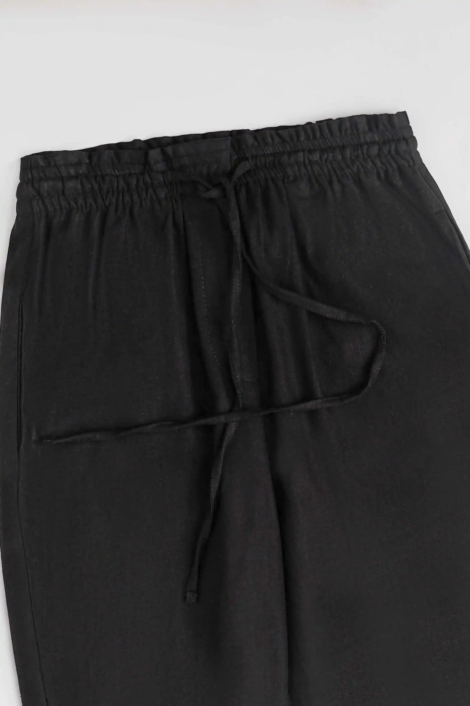 BLACK PAPERBAG PANTS