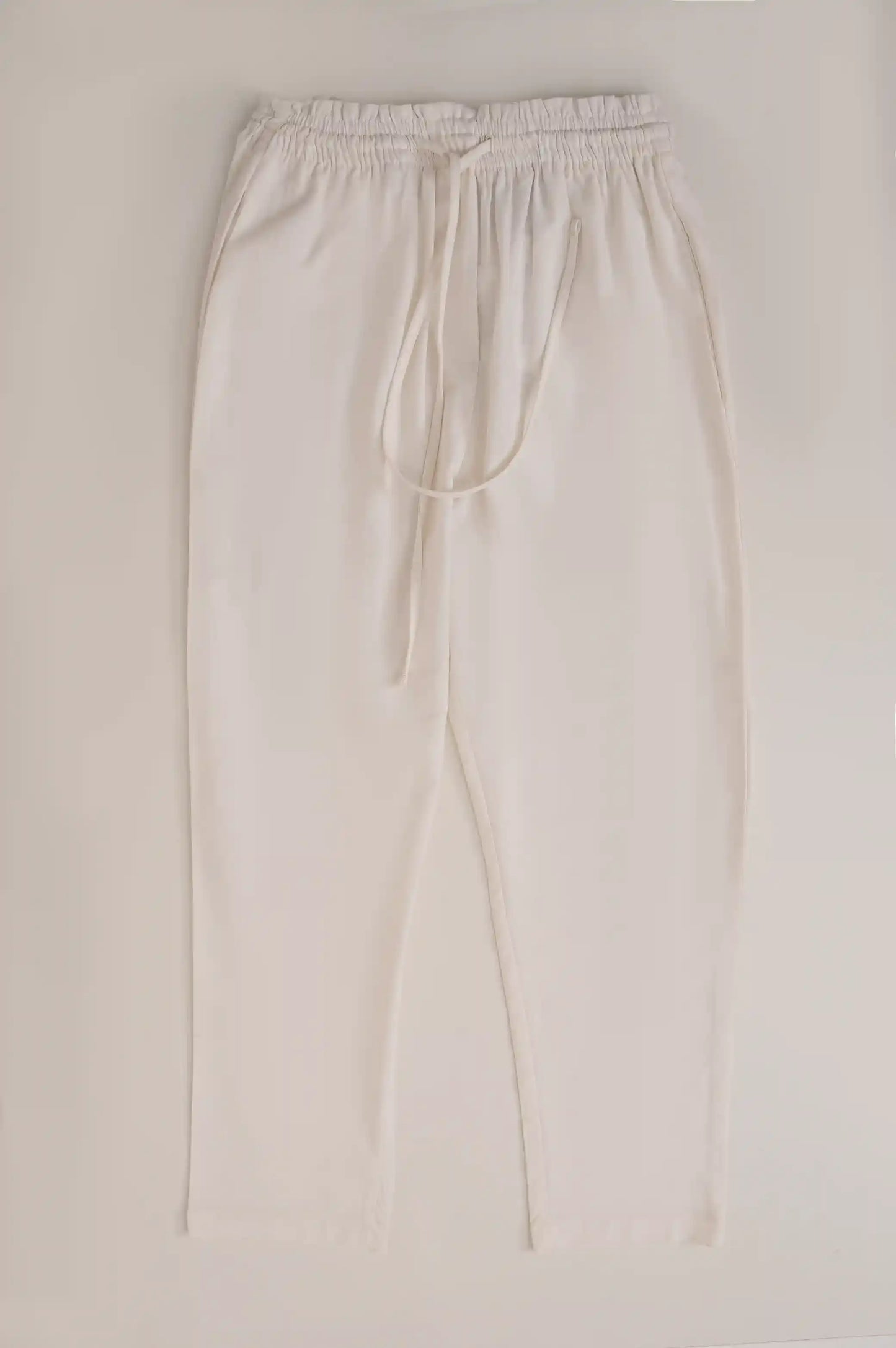 WHITE PAPERBAG PANTS