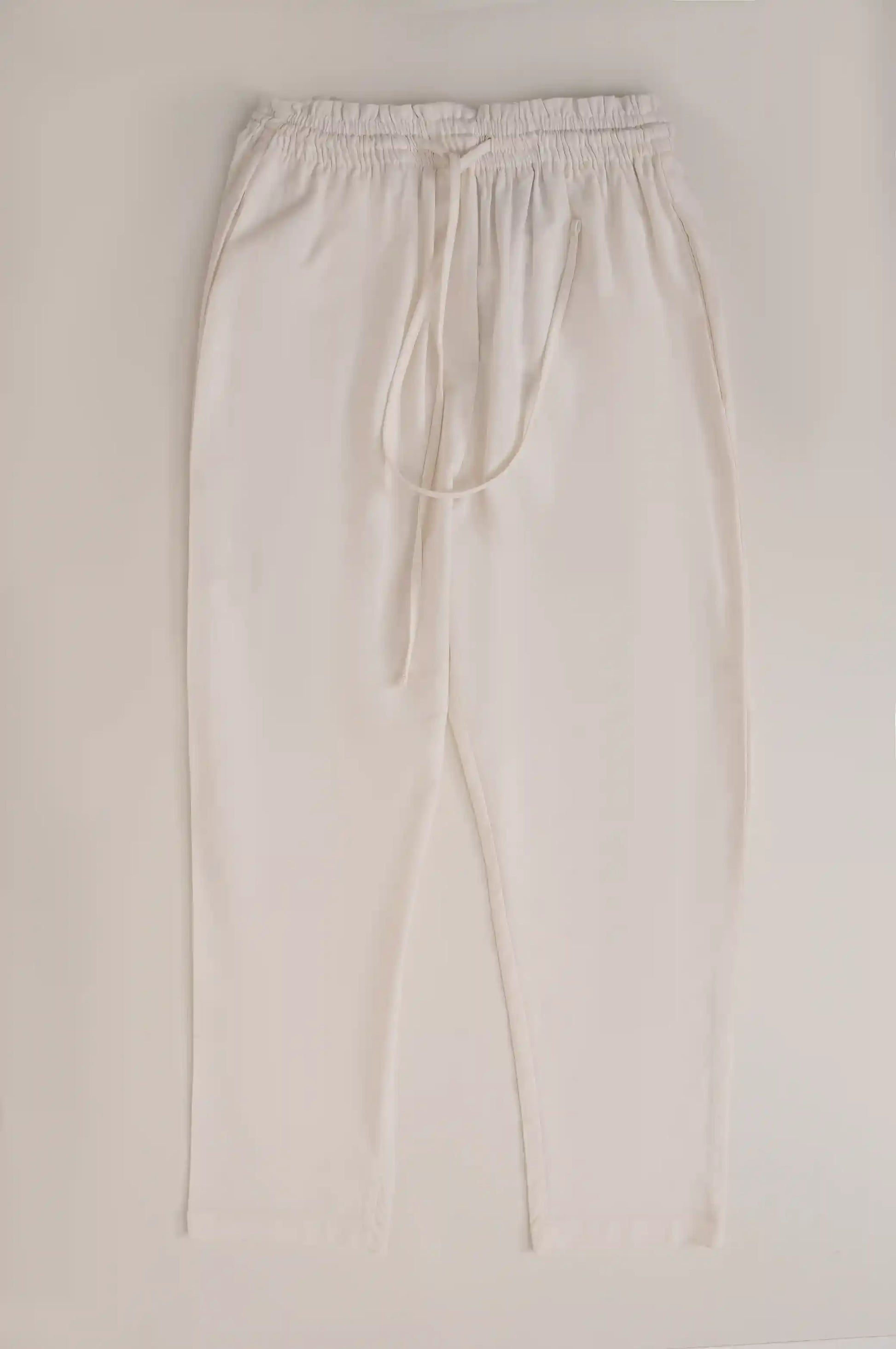 WHITE PAPERBAG PANTS