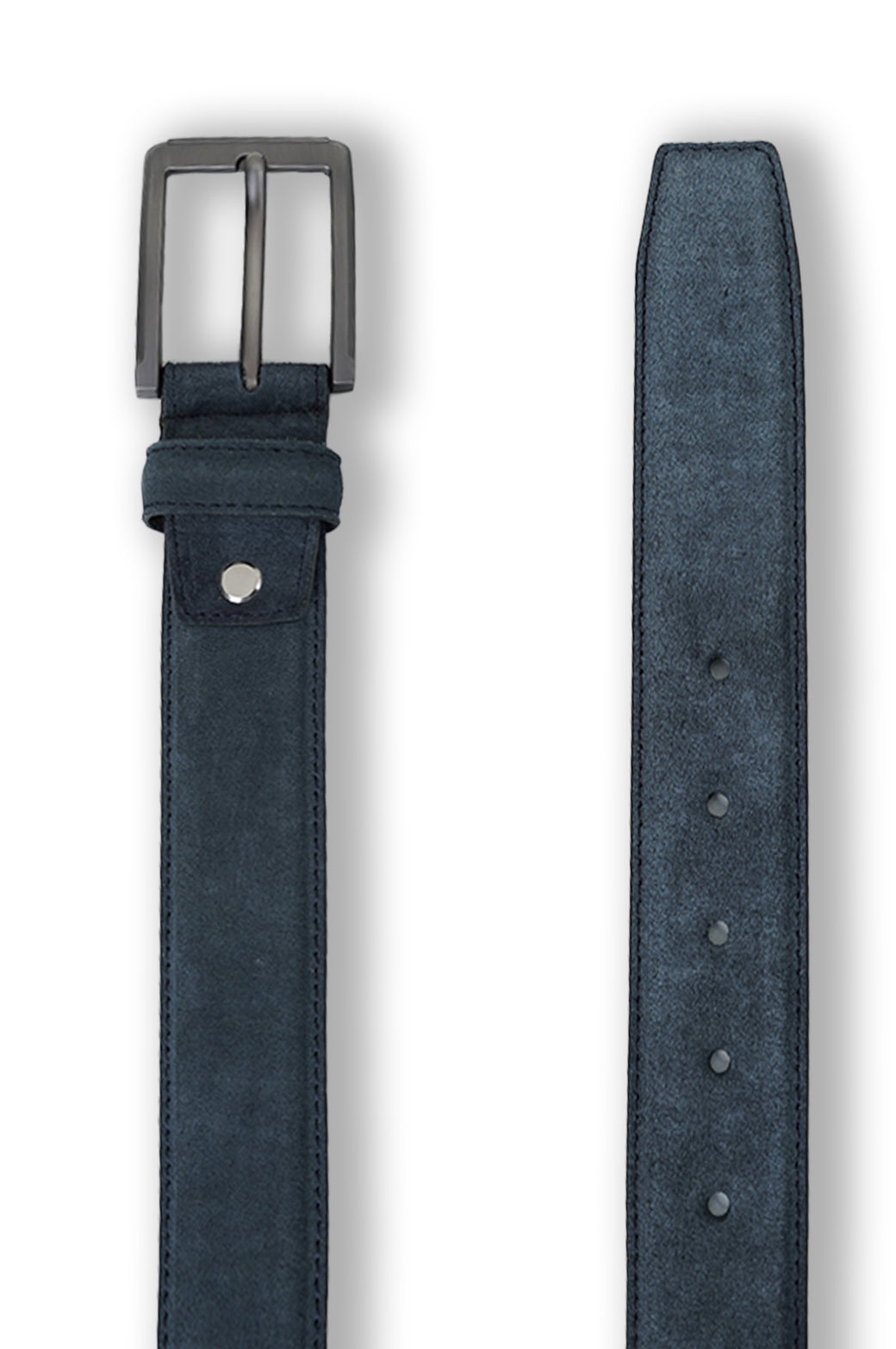 NAVY SUEDE LEATHER BELT