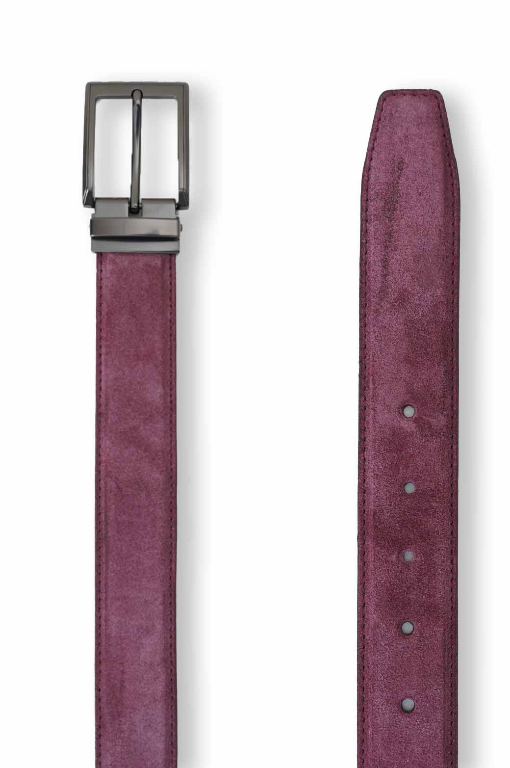 BURGANDY SUEDE LEATHER BELT