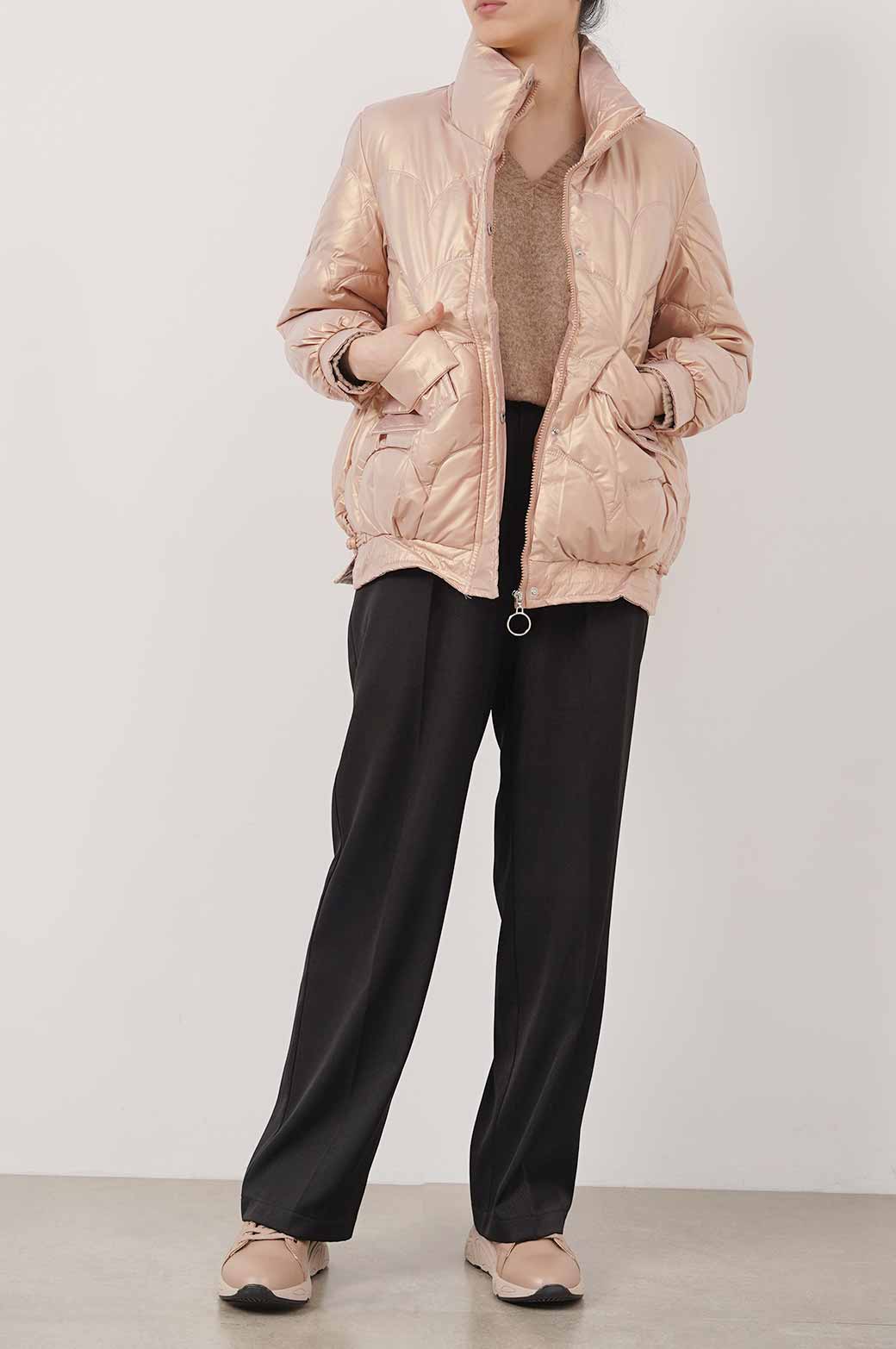 PINK WAVEFORM PUFFER BOMBER