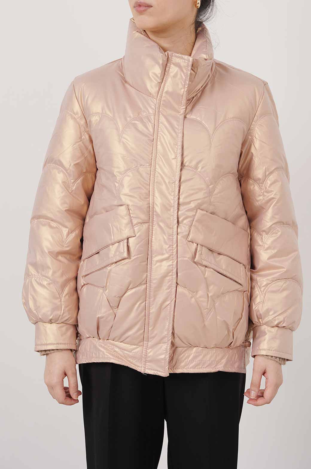 PINK WAVEFORM PUFFER BOMBER
