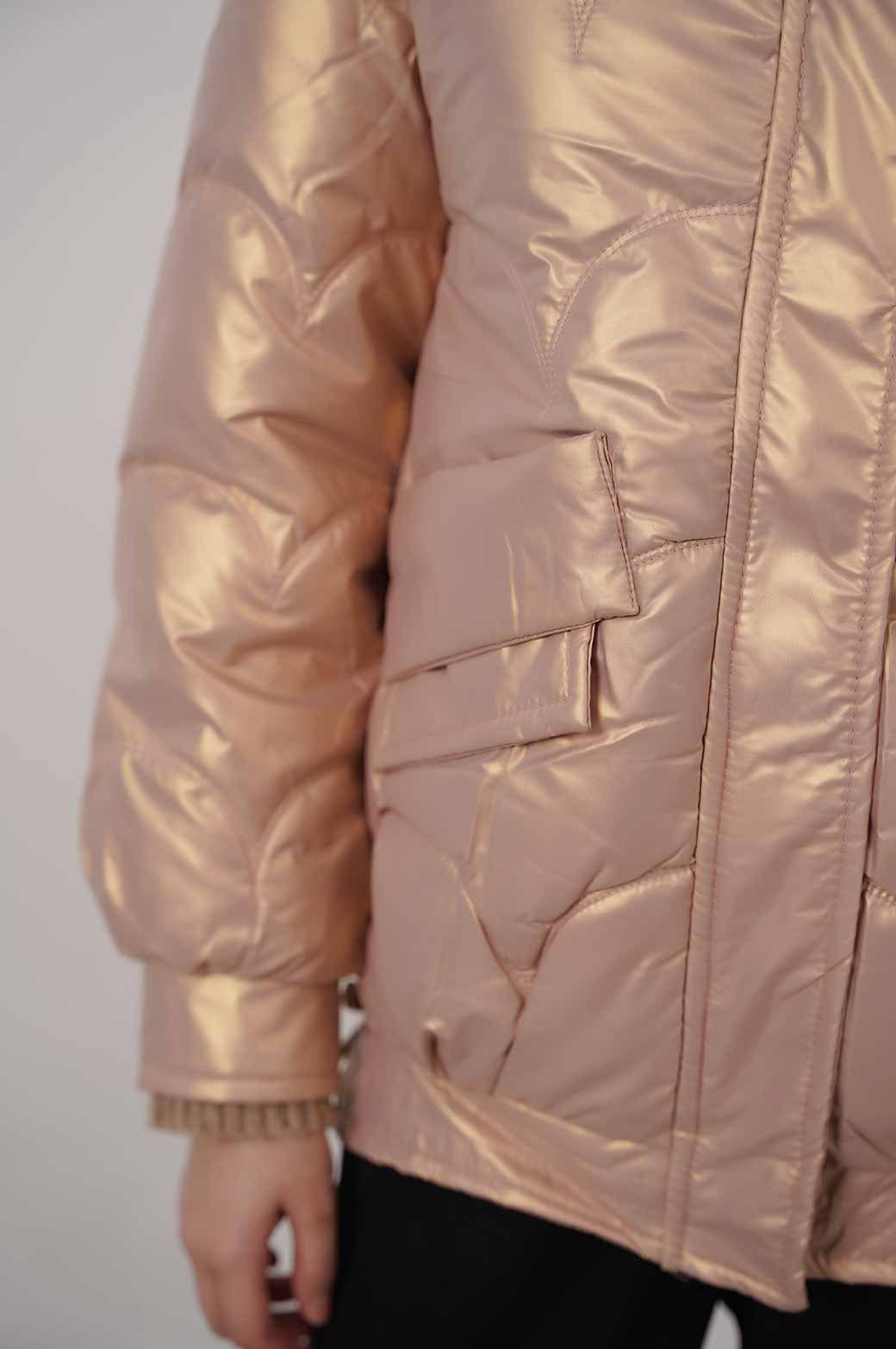 PINK WAVEFORM PUFFER BOMBER