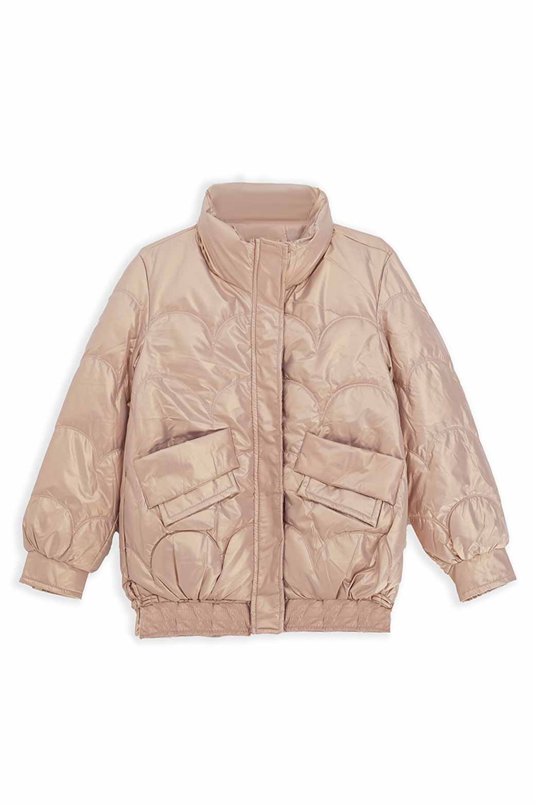 PINK WAVEFORM PUFFER BOMBER