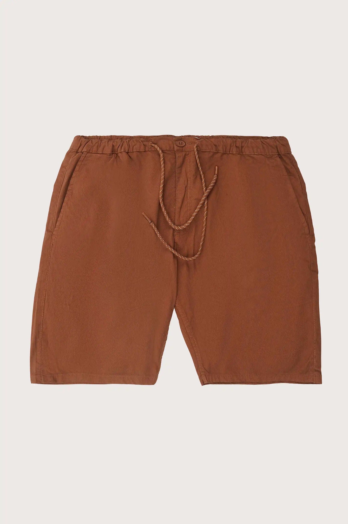BROWN DRAWSTRING EASY SHORTS