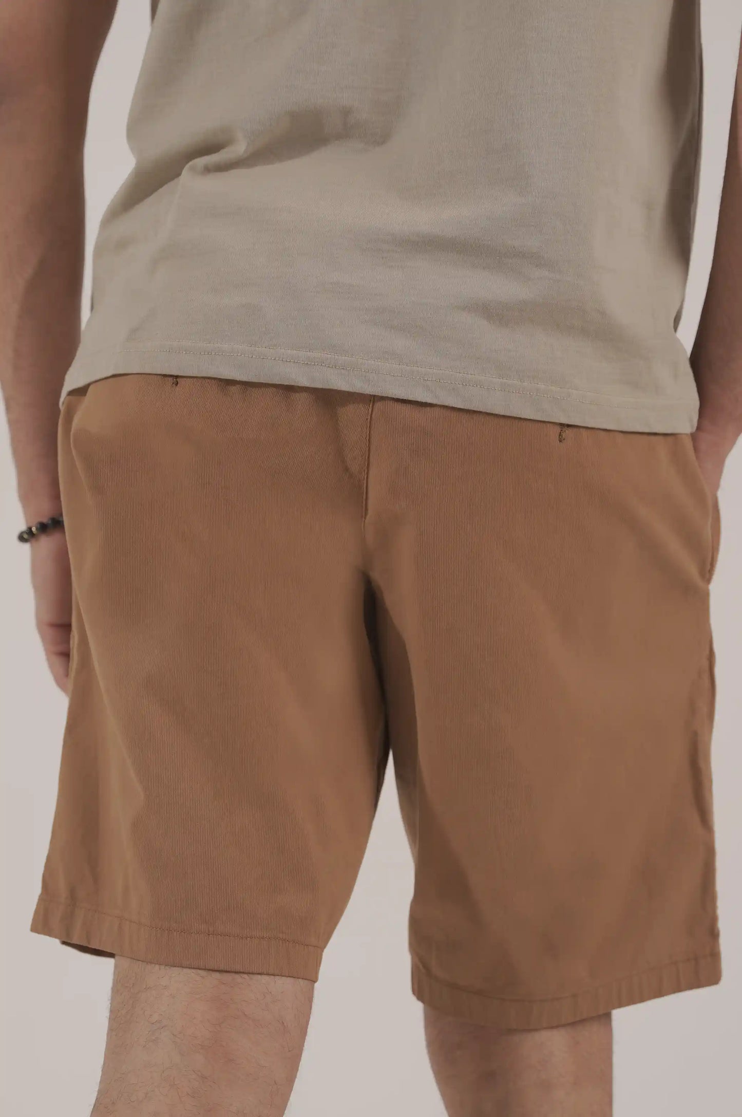 CAMEL DRAWSTRING EASY SHORTS
