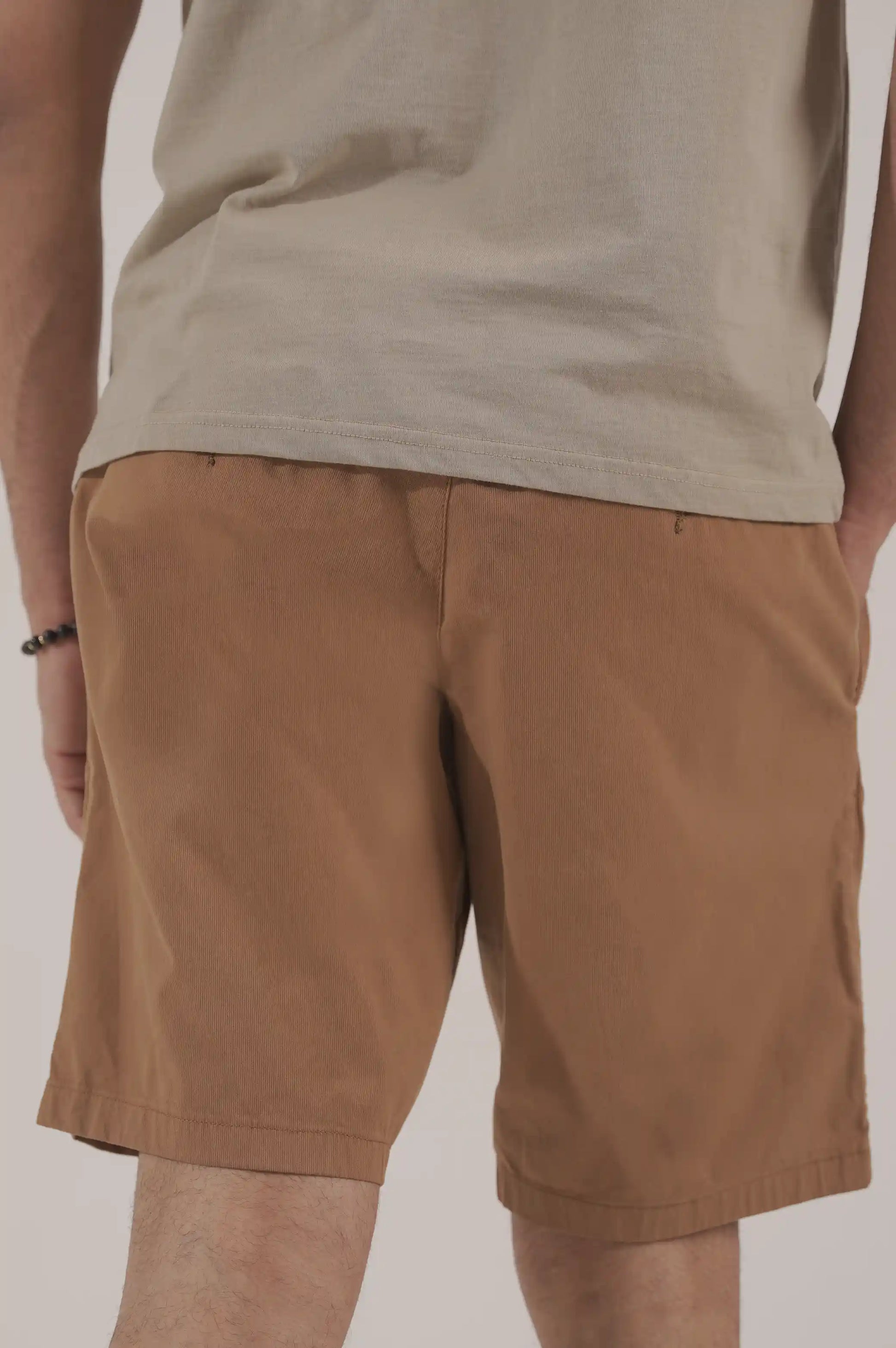 CAMEL DRAWSTRING EASY SHORTS