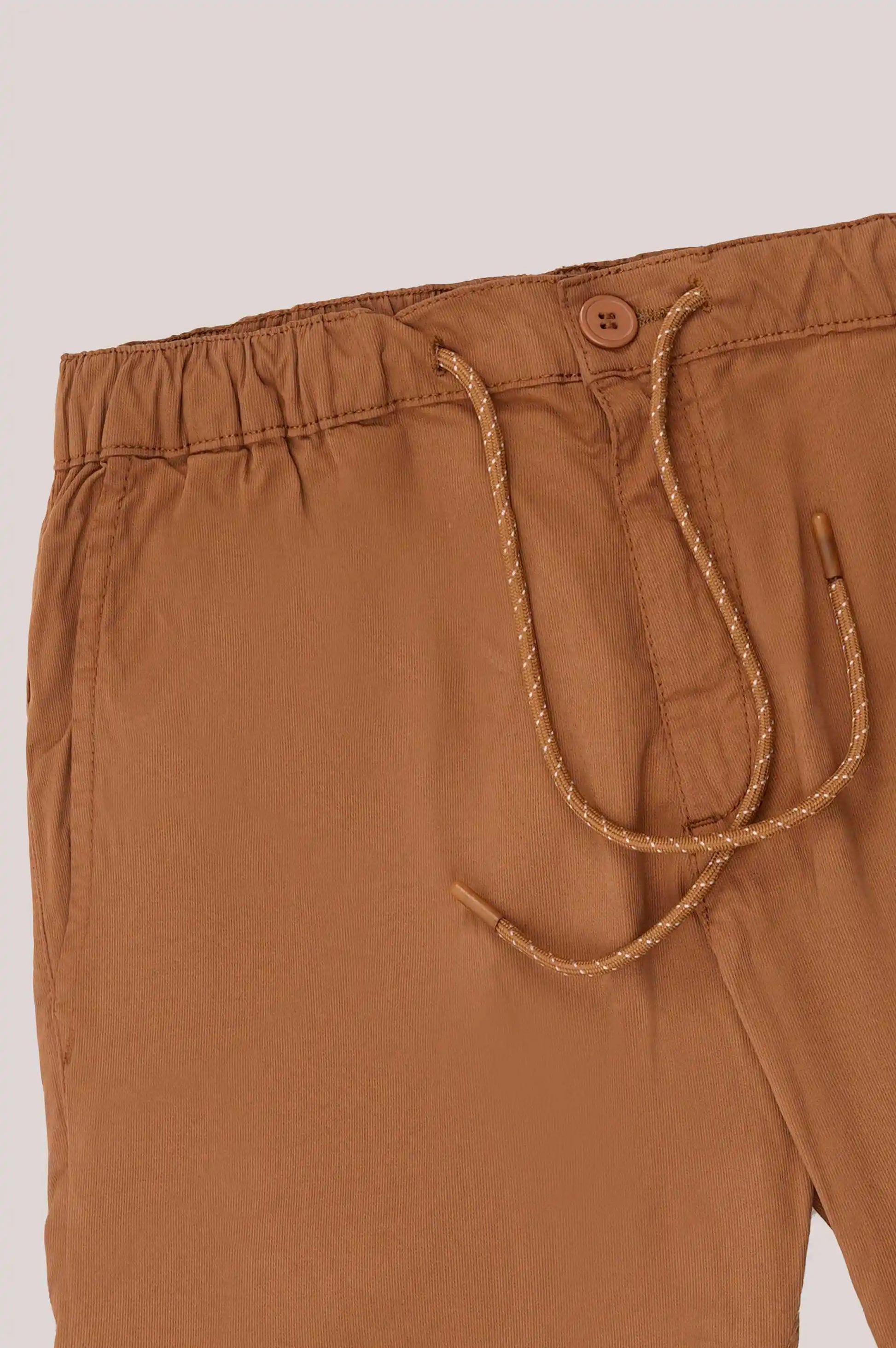 CAMEL DRAWSTRING EASY SHORTS