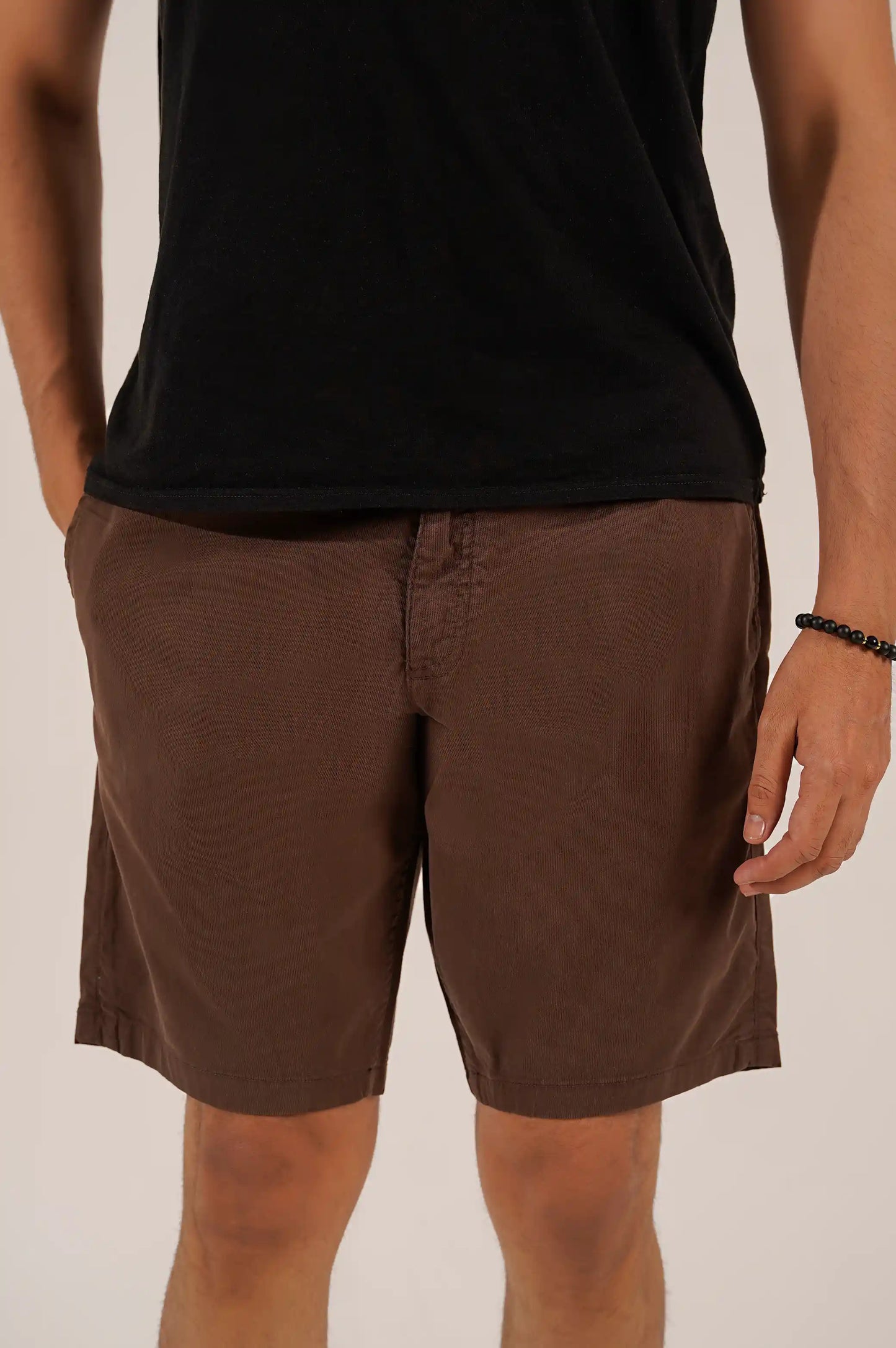 CHOCOLATE DRAWSTRING EASY SHORTS