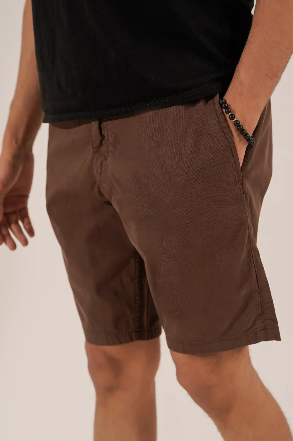 CHOCOLATE DRAWSTRING EASY SHORTS