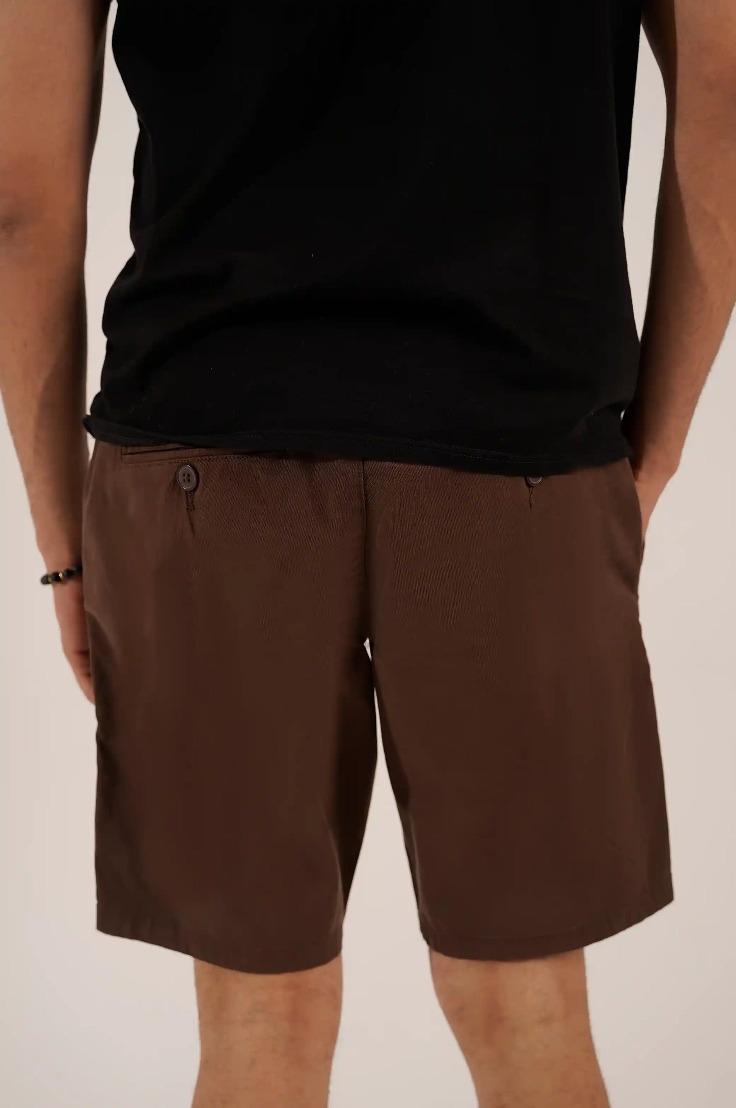 CHOCOLATE DRAWSTRING EASY SHORTS