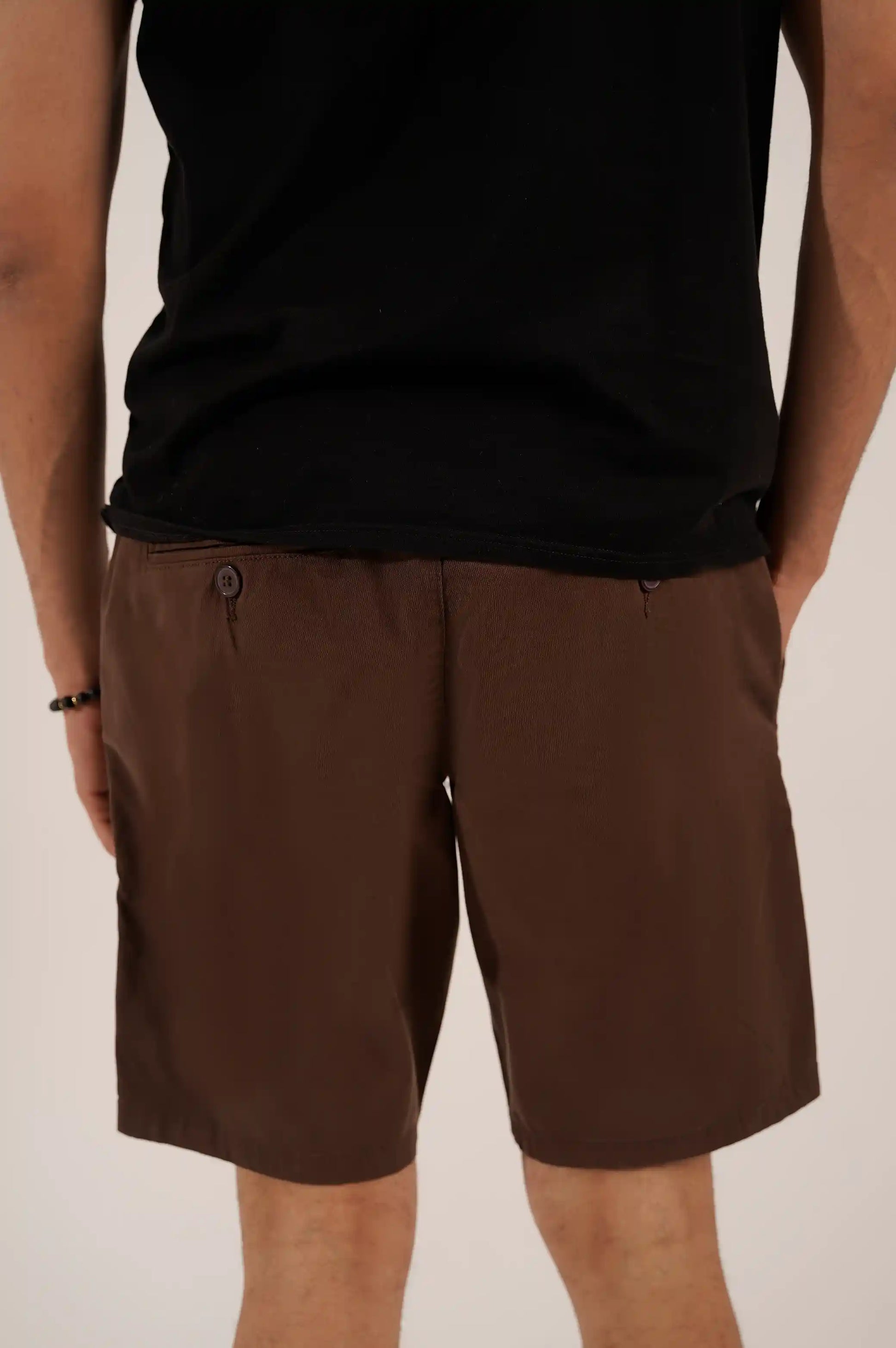 CHOCOLATE DRAWSTRING EASY SHORTS