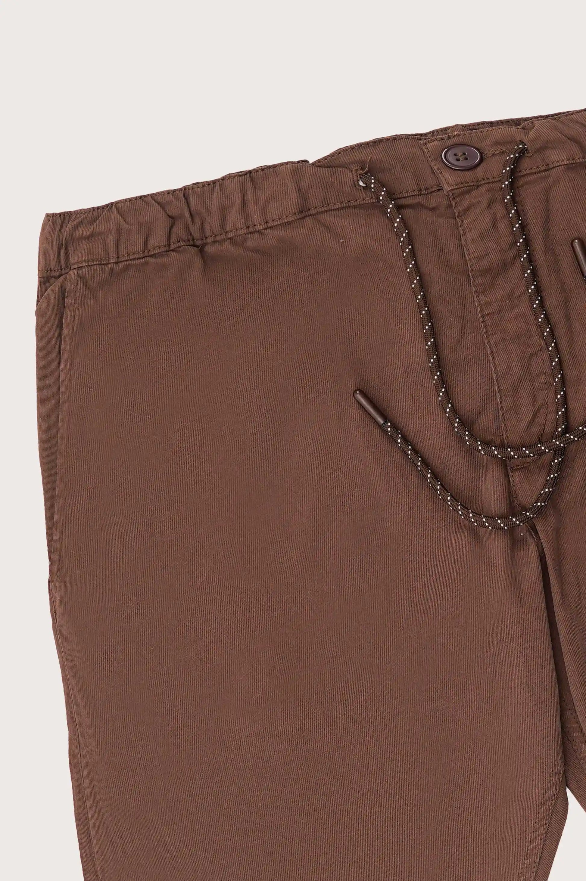 CHOCOLATE DRAWSTRING EASY SHORTS