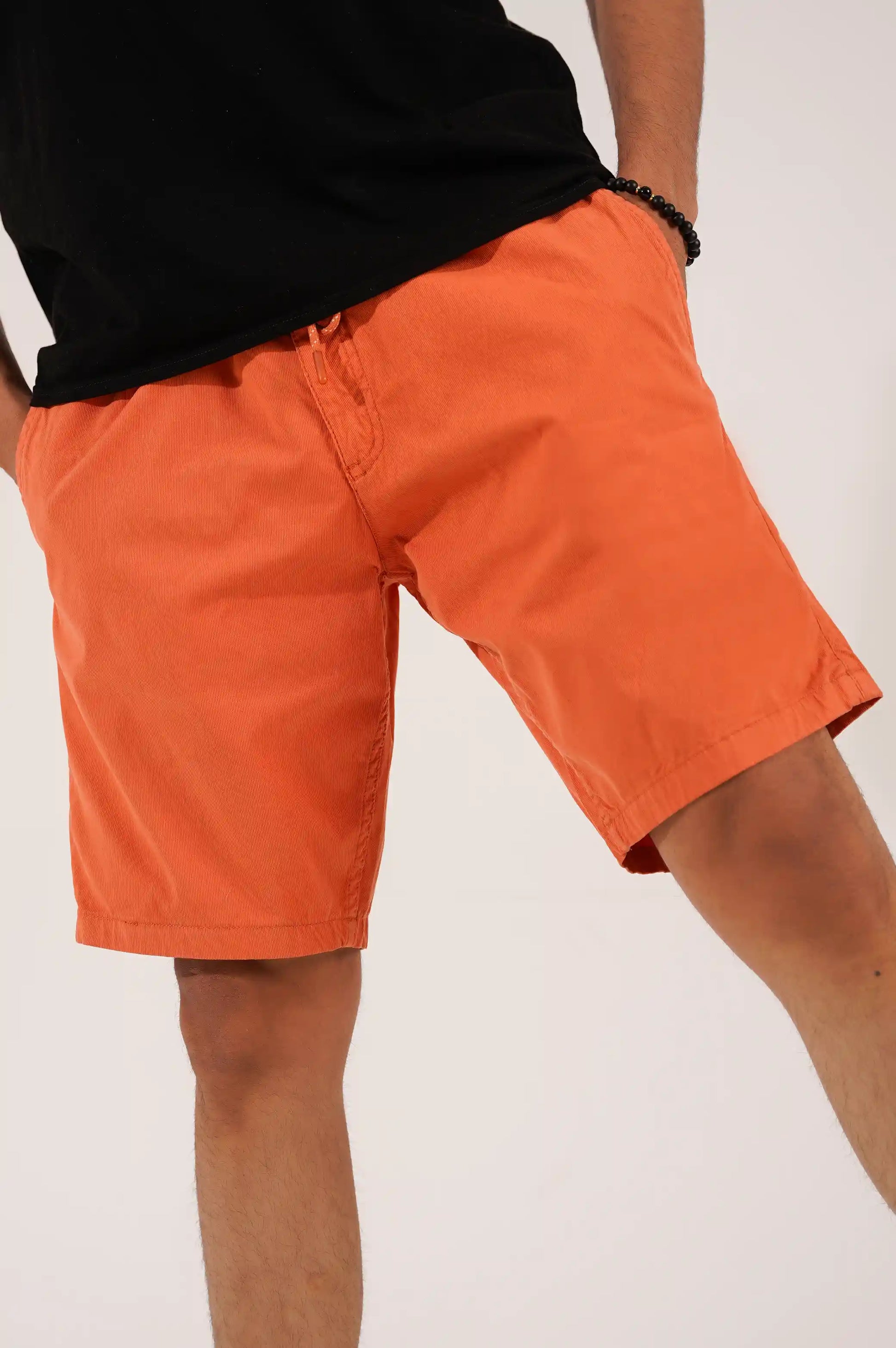 CORAL DRAWSTRING EASY SHORTS