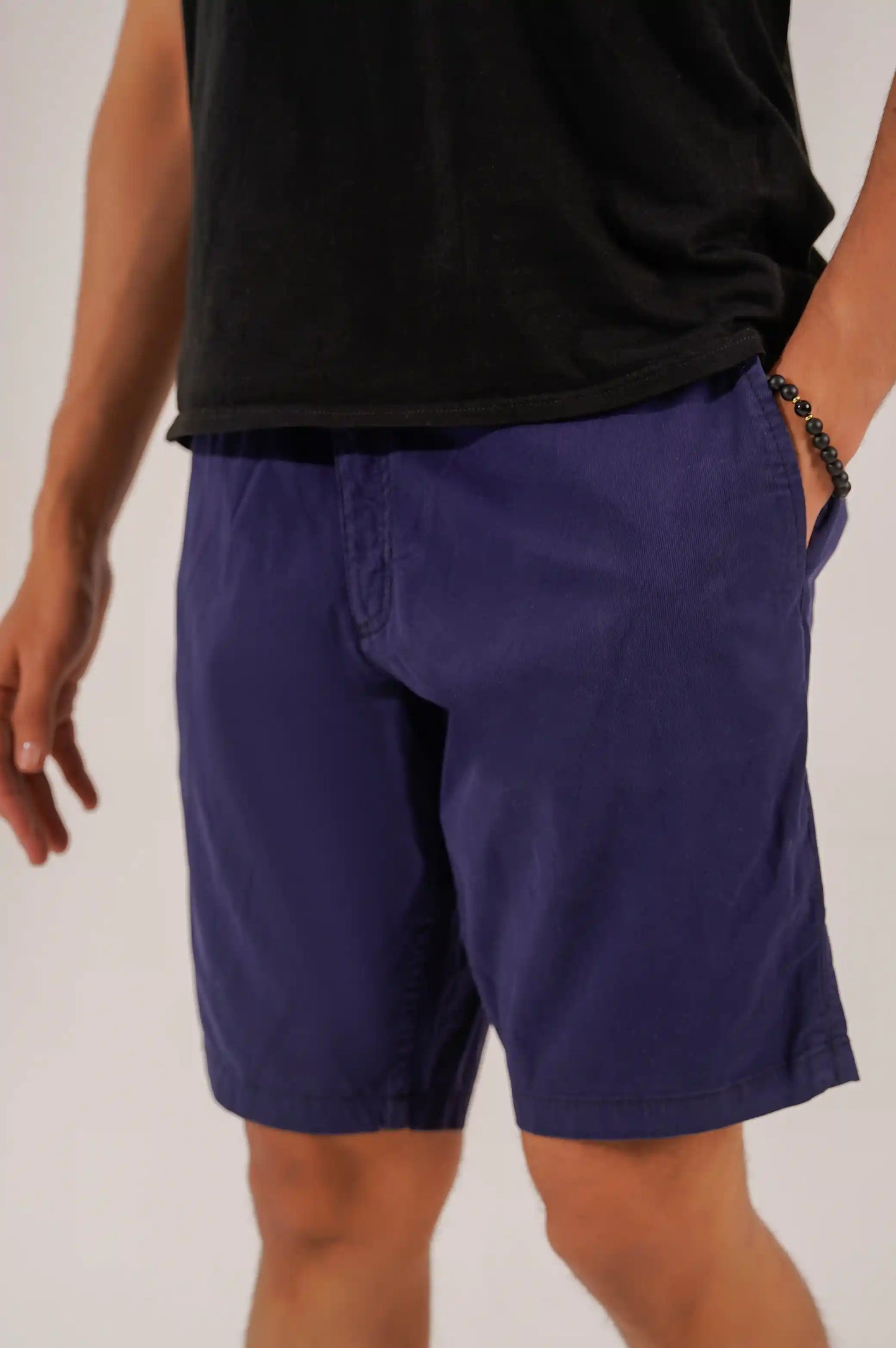 NAVY DRAWSTRING EASY SHORTS