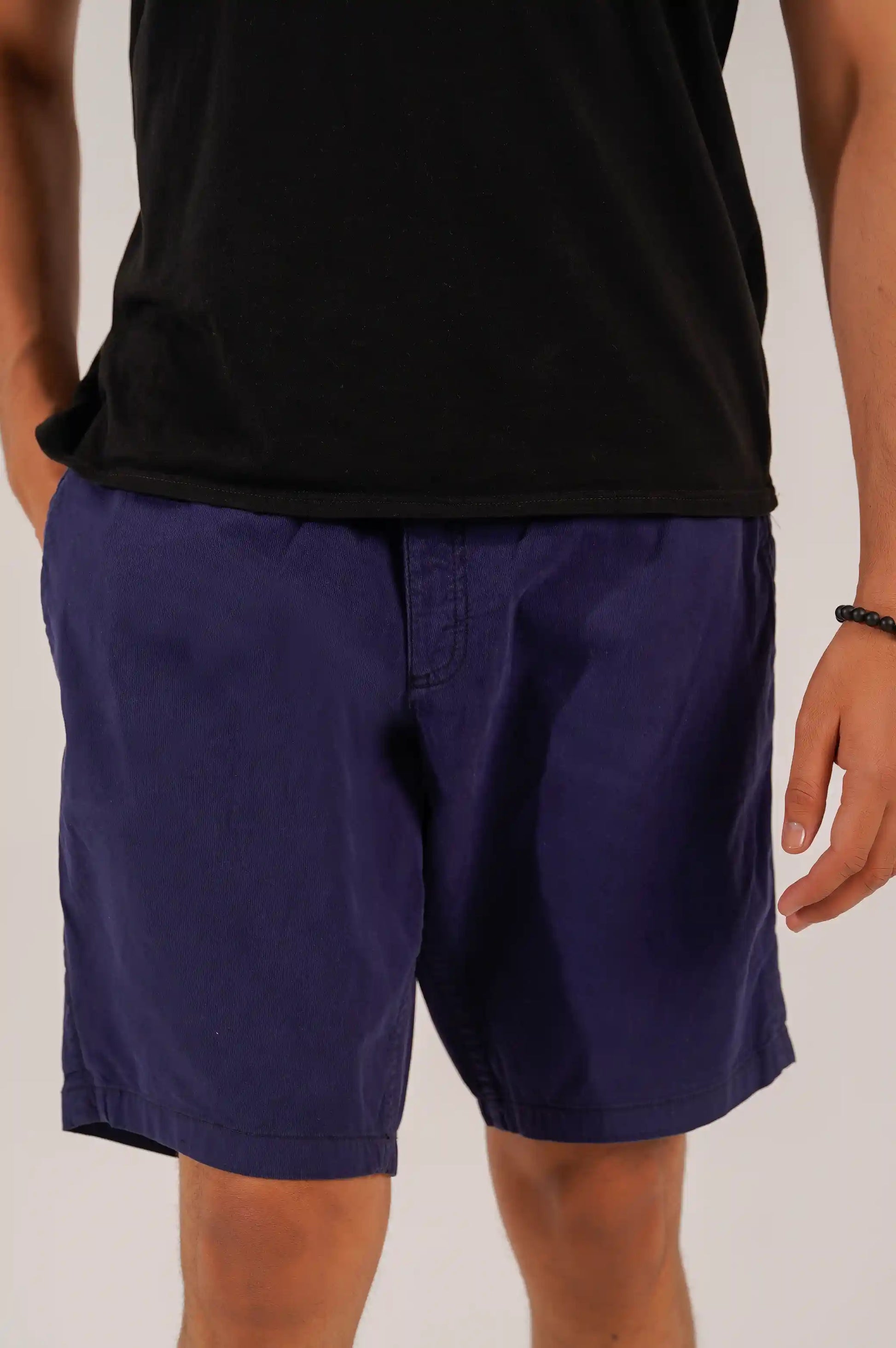 NAVY DRAWSTRING EASY SHORTS