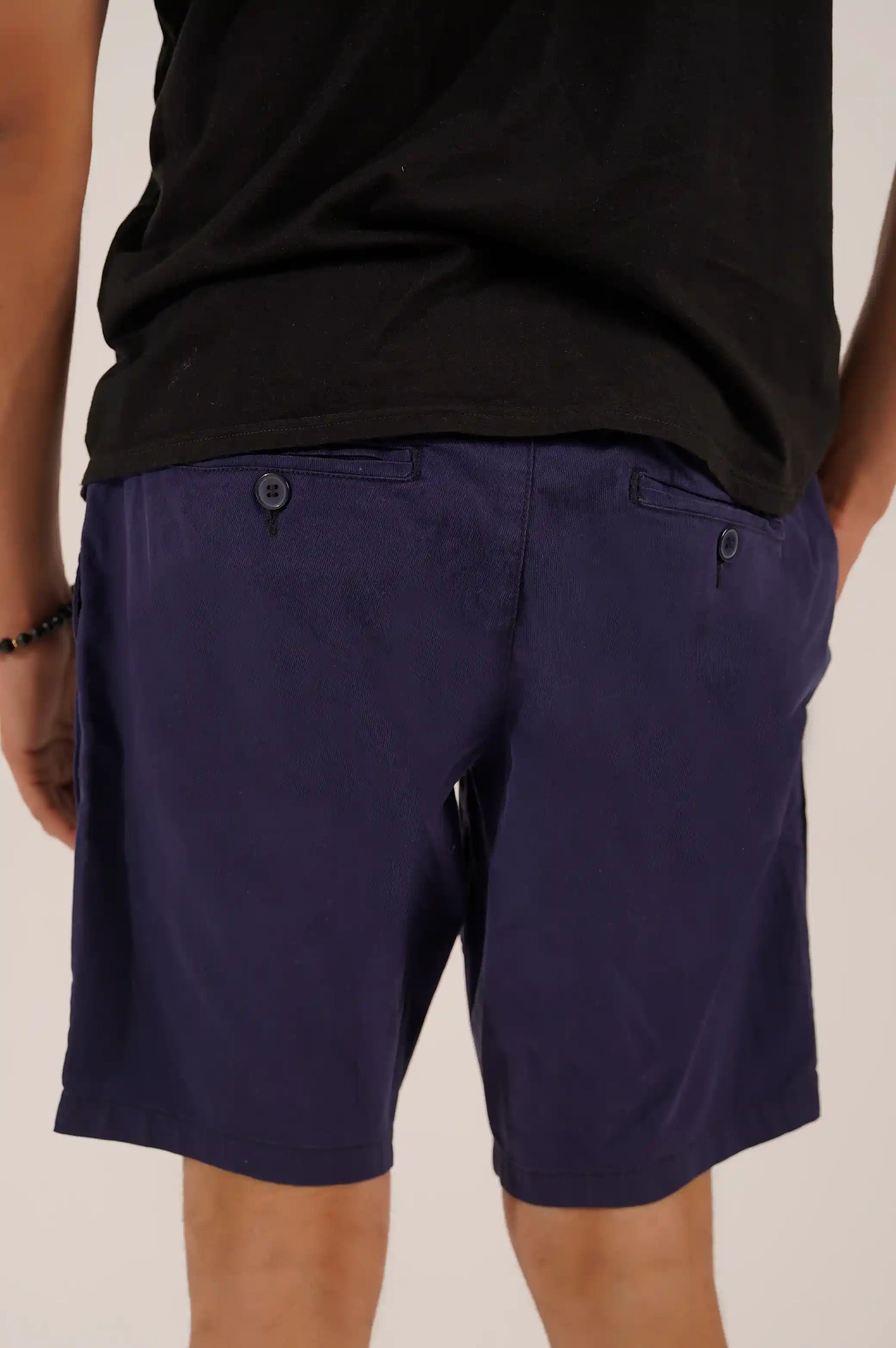 NAVY DRAWSTRING EASY SHORTS