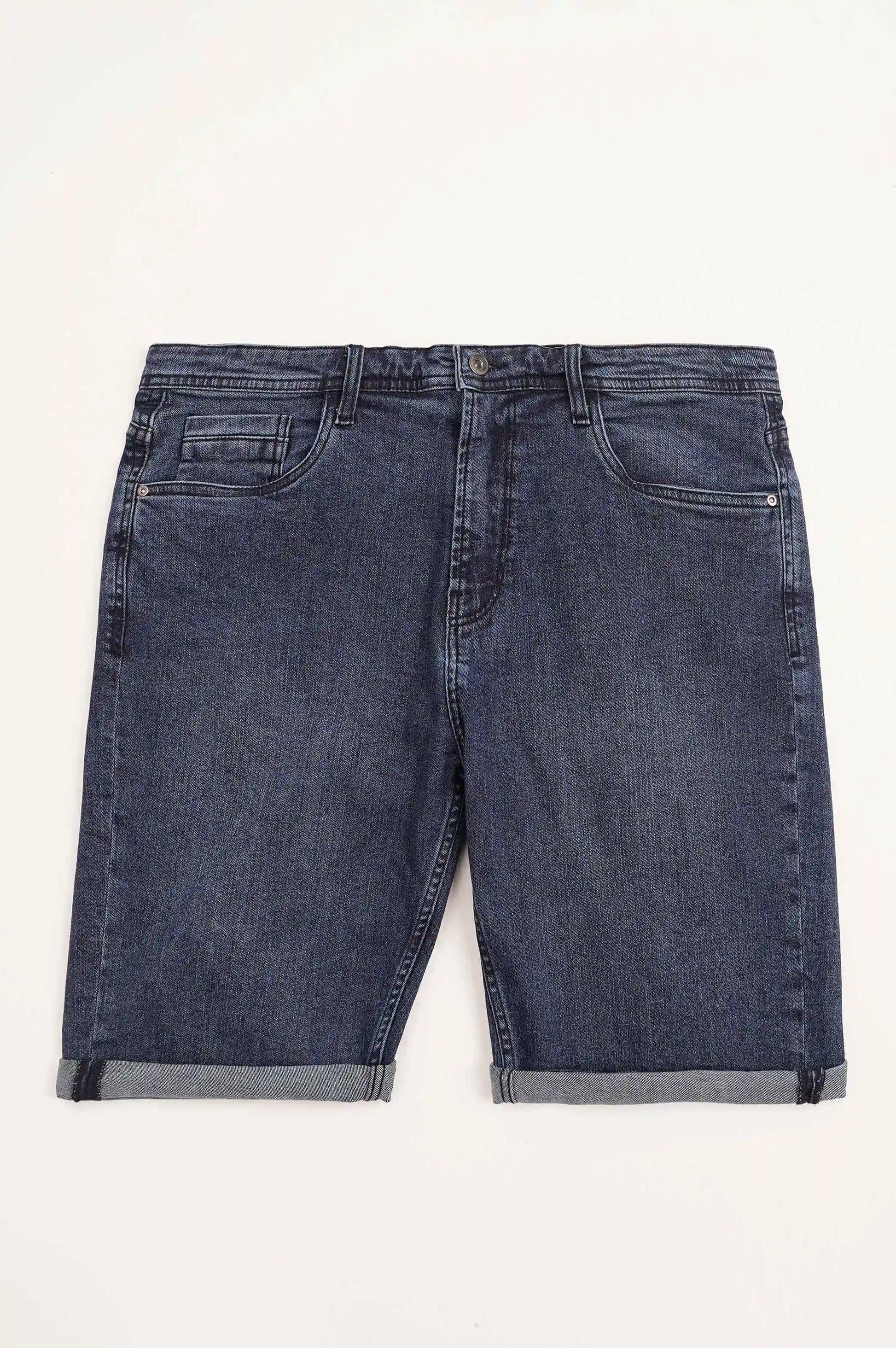 DARK BLUE DENIM SHORTS