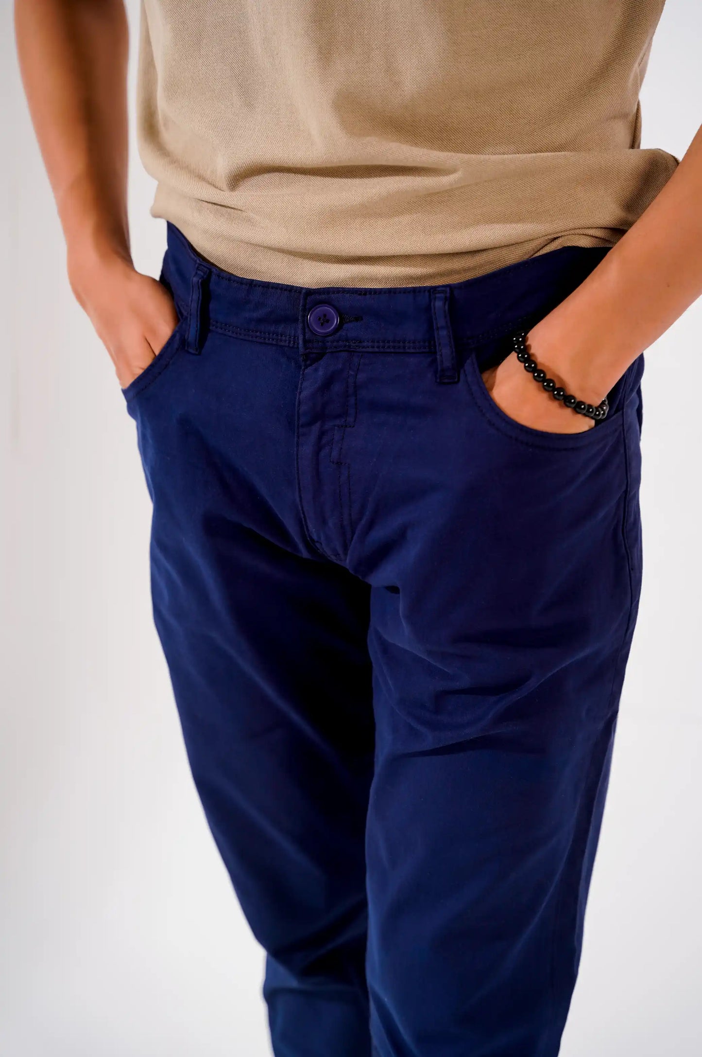 Navy Men Chino Pants