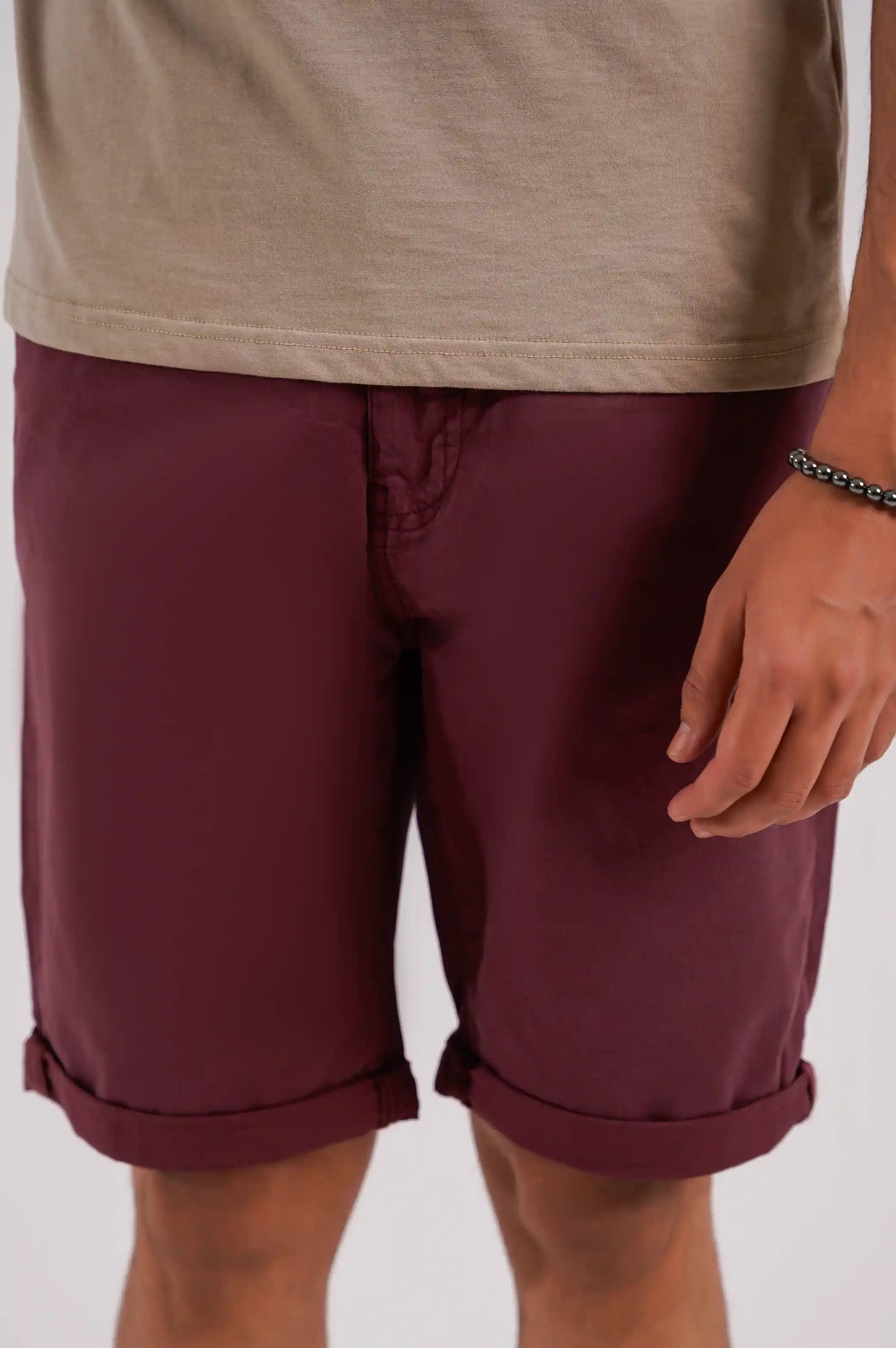 BURGUNDY CASUAL SHORTS