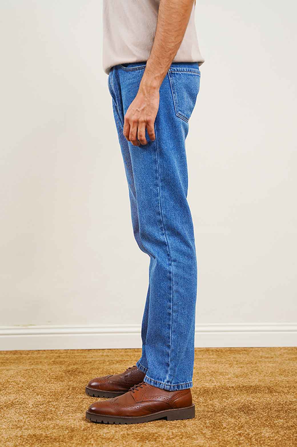DARK BLUE STRAIGHT CUT DENIM