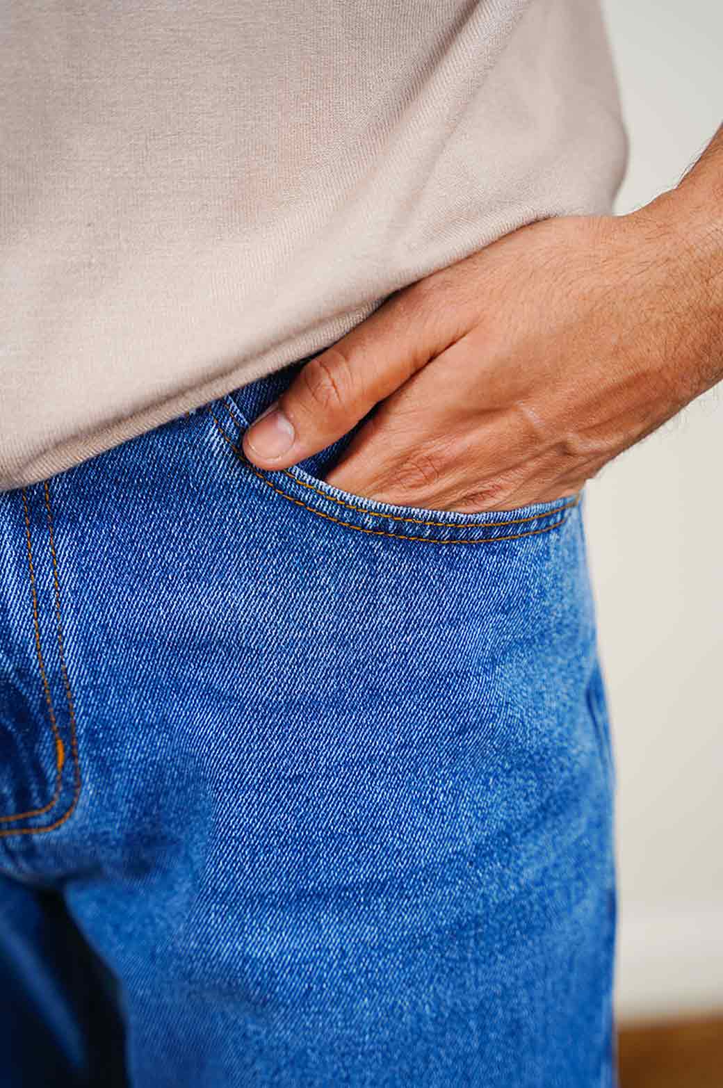 DARK BLUE STRAIGHT CUT DENIM
