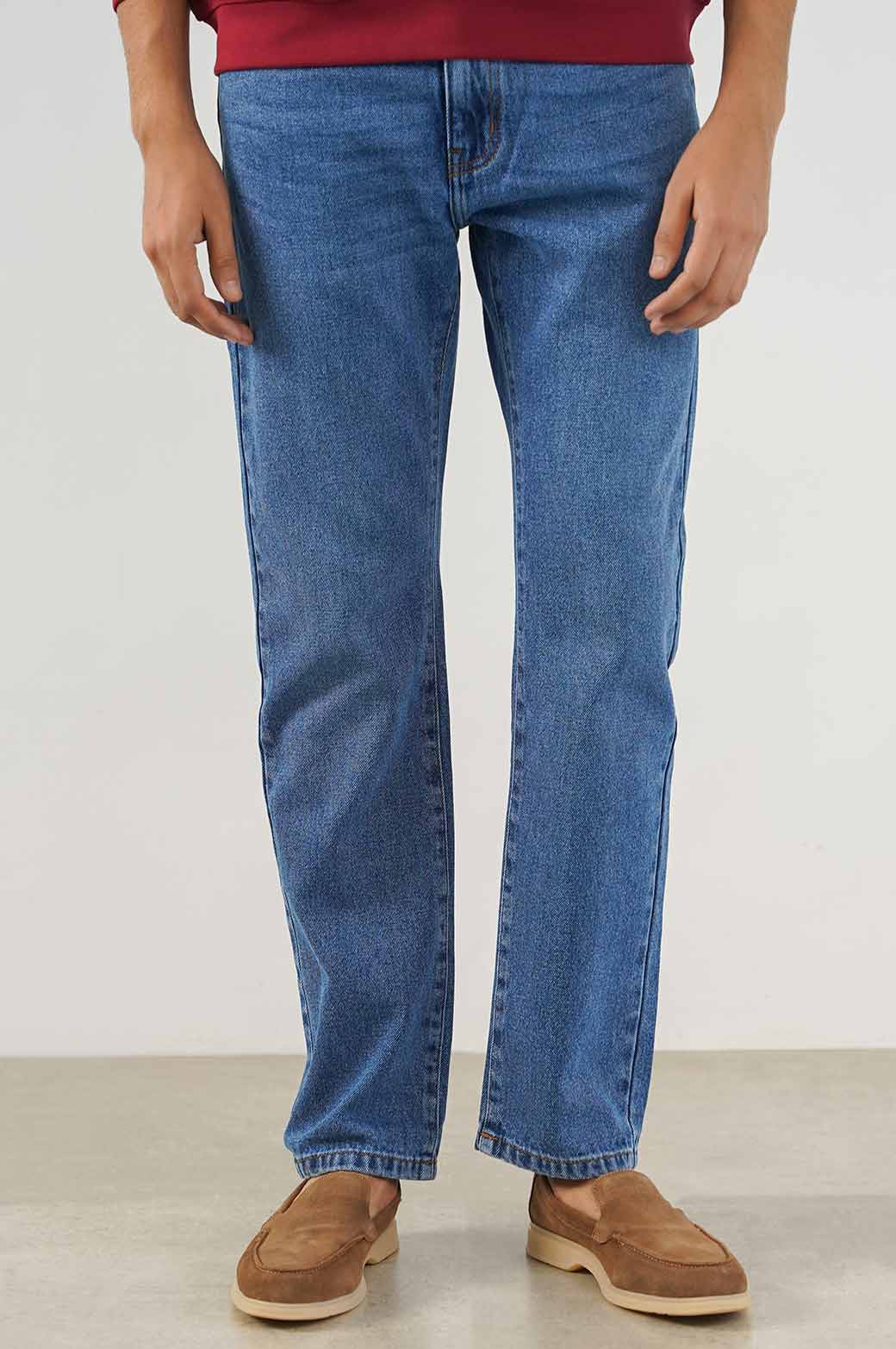 LIGHT BLUE STRAIGHT FIT JEANS