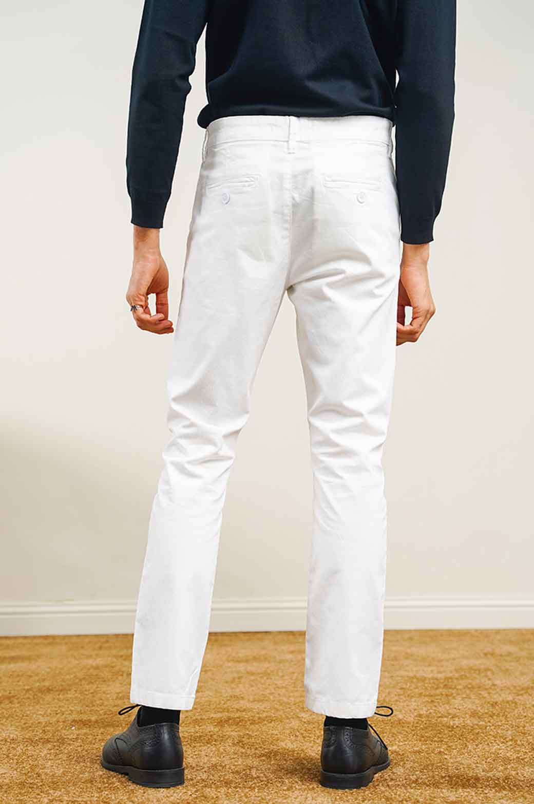 WHITE EASY CHINO PANTS