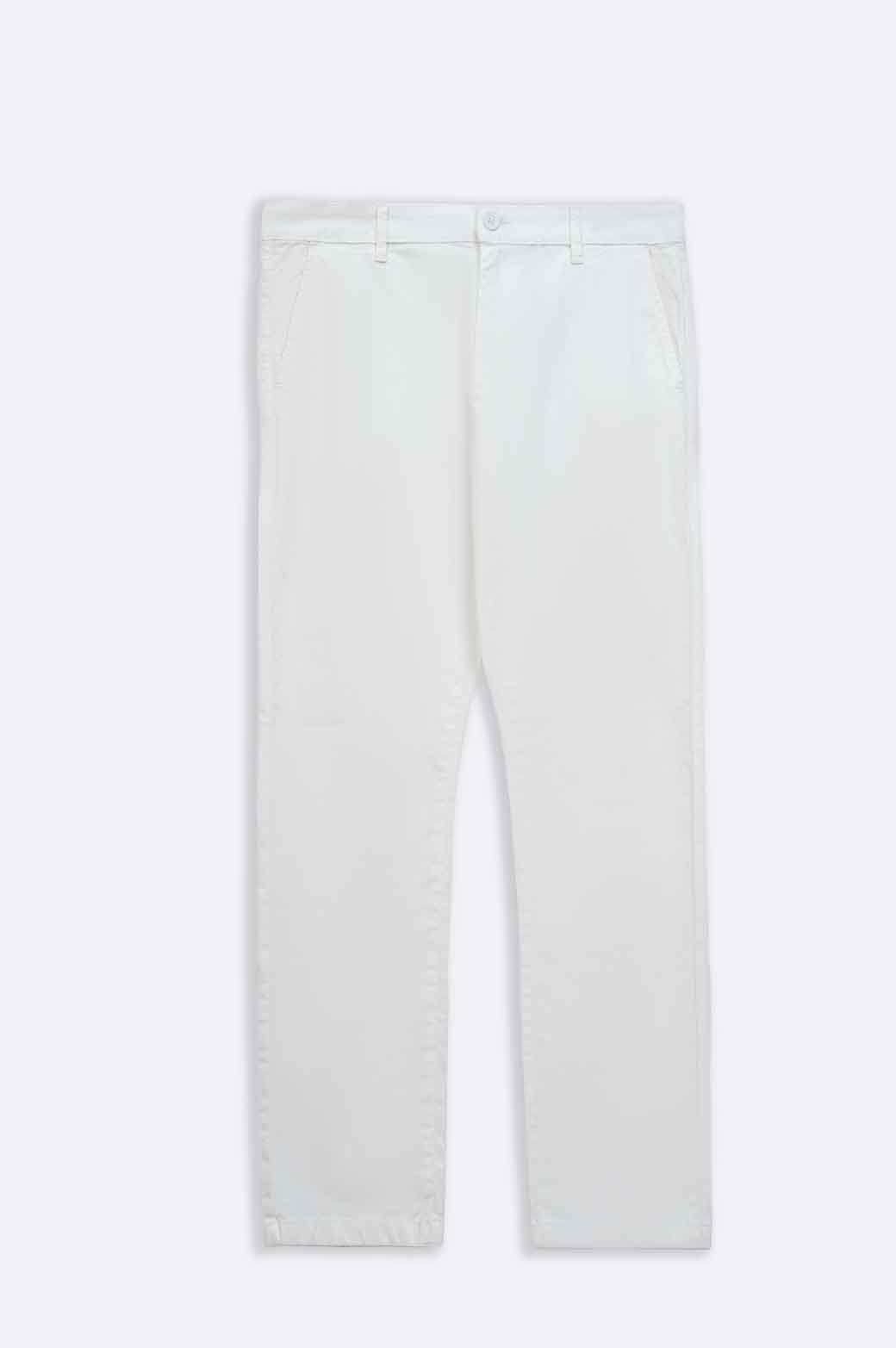 WHITE EASY CHINO PANTS
