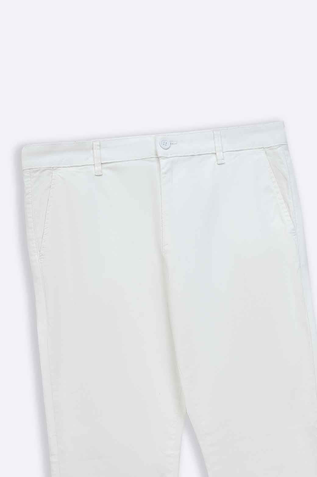 WHITE EASY CHINO PANTS