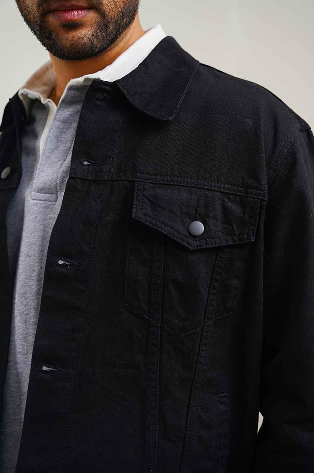 BLACK DENIM JACKET