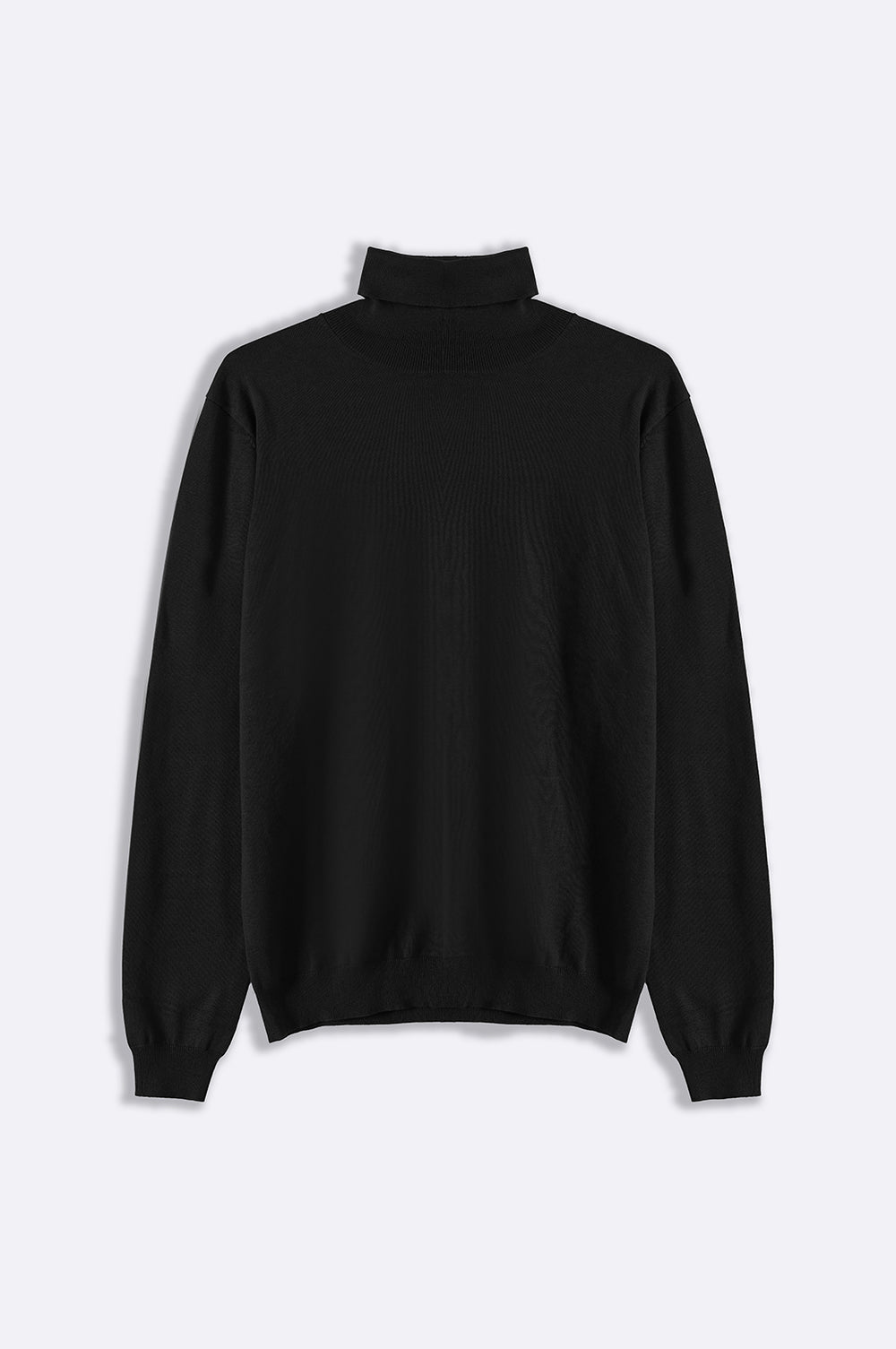 BLACK HIGH NECK SWEATER