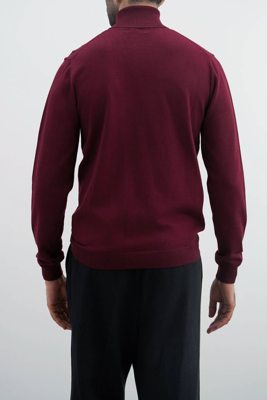 MAROON HIGH NECK SWEATER