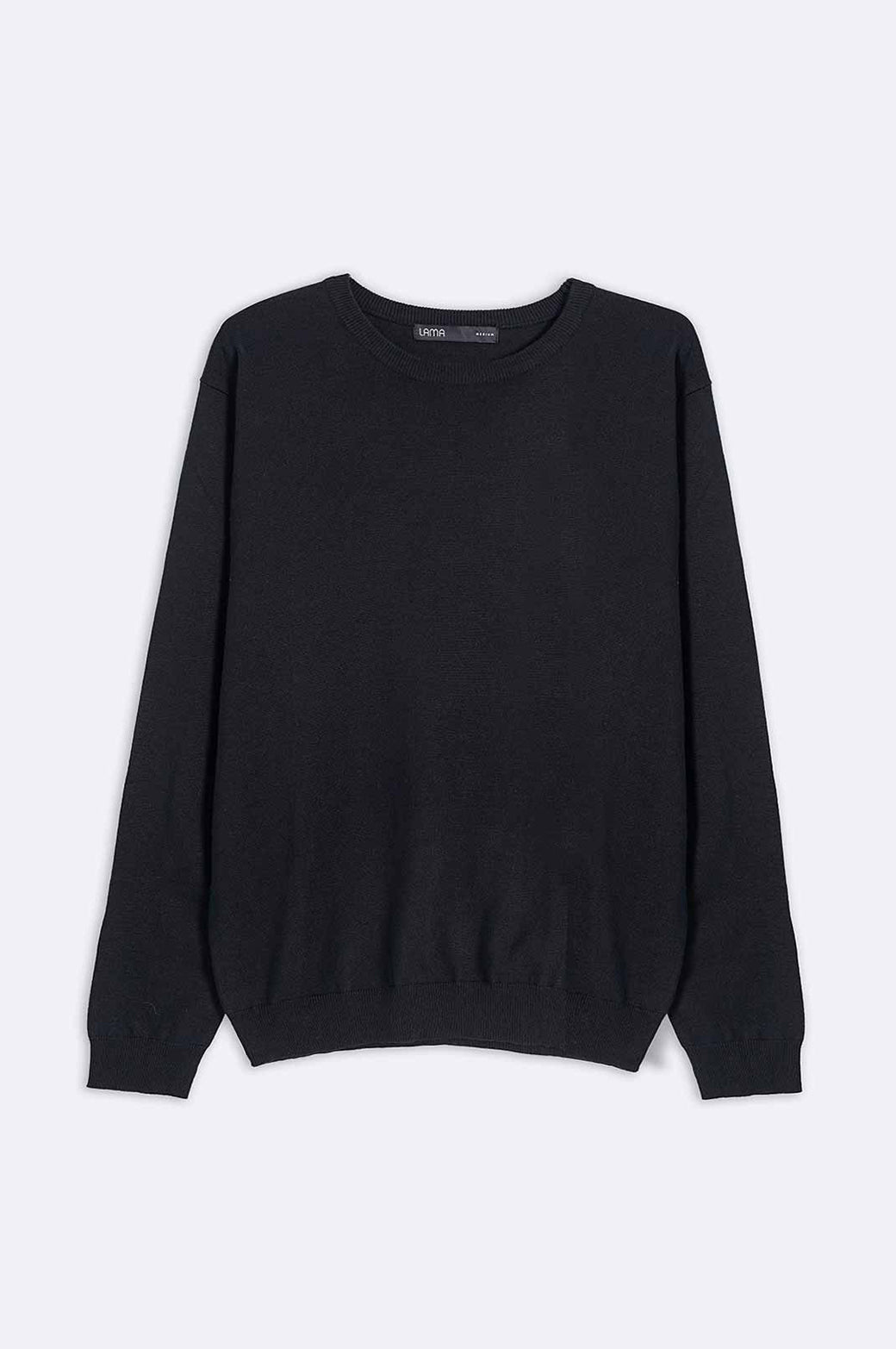 BLACK CREW NECK SWEATER