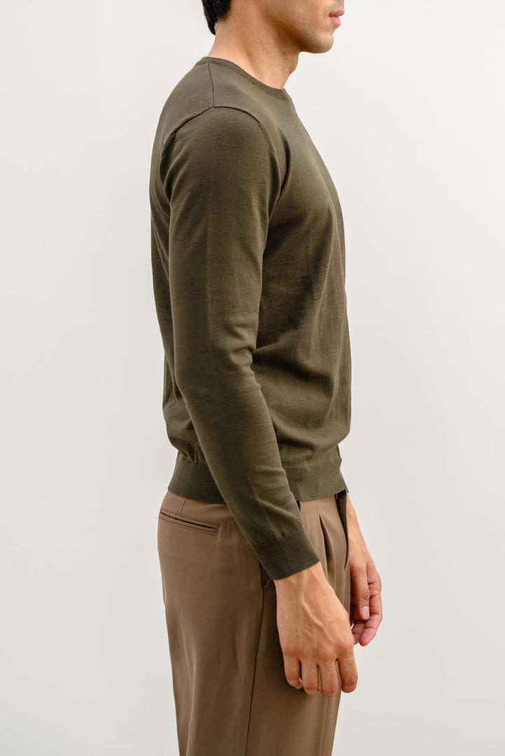 OLIVE CREW NECK SWEATER