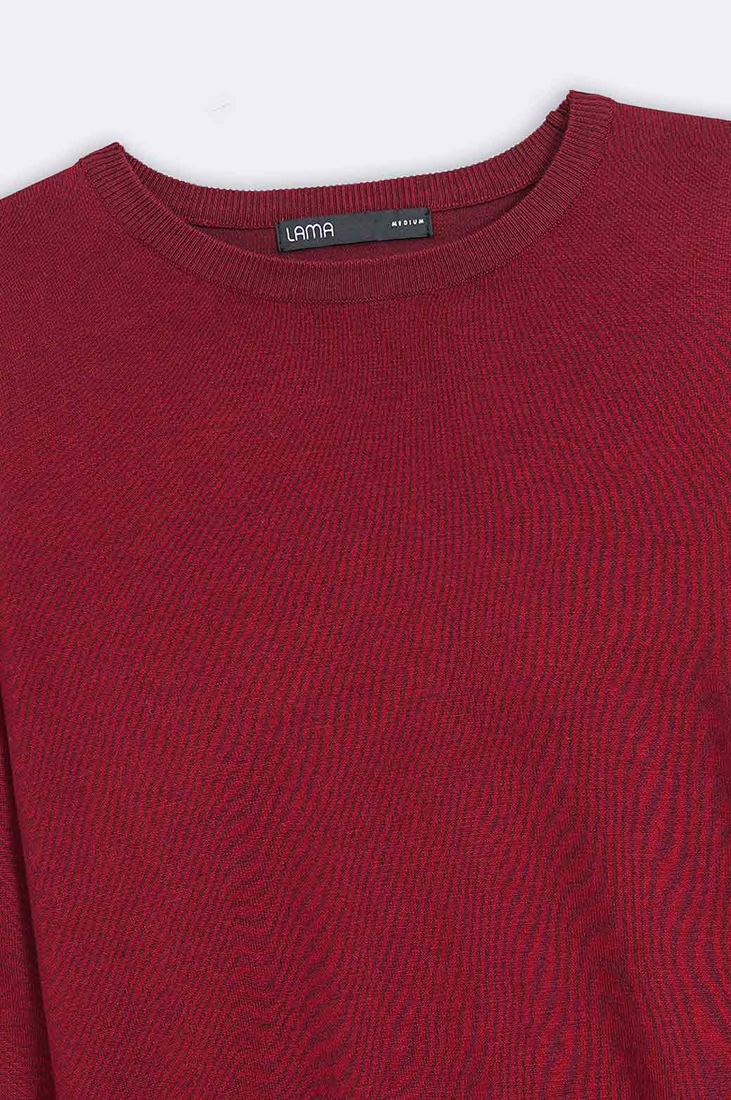MAROON SOFT TEXTURED SWEATER