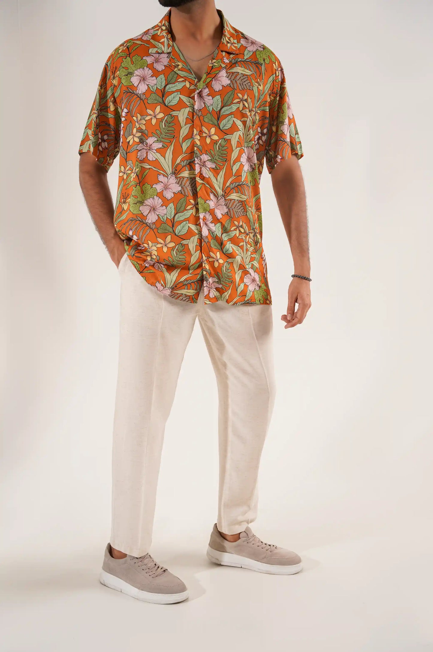 RUST SAFARI BUTTON DOWN SHIRT
