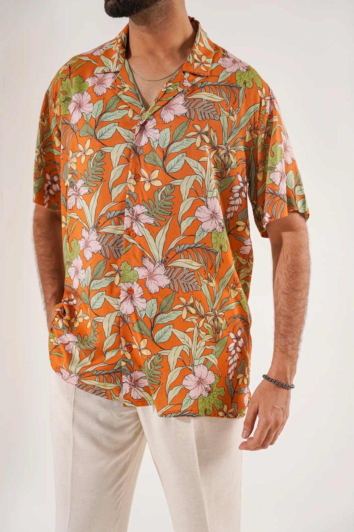 RUST SAFARI BUTTON DOWN SHIRT