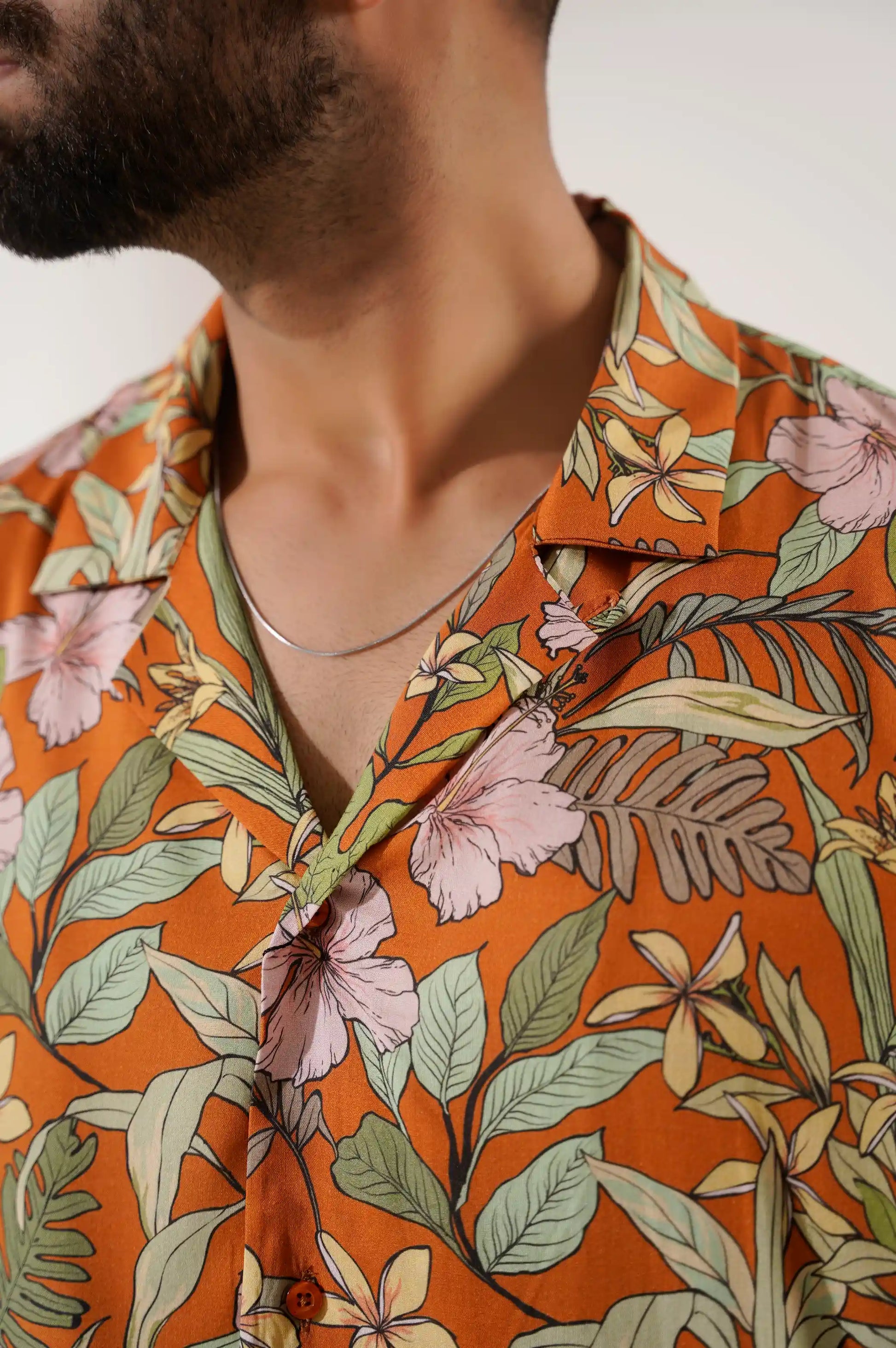 RUST SAFARI BUTTON DOWN SHIRT
