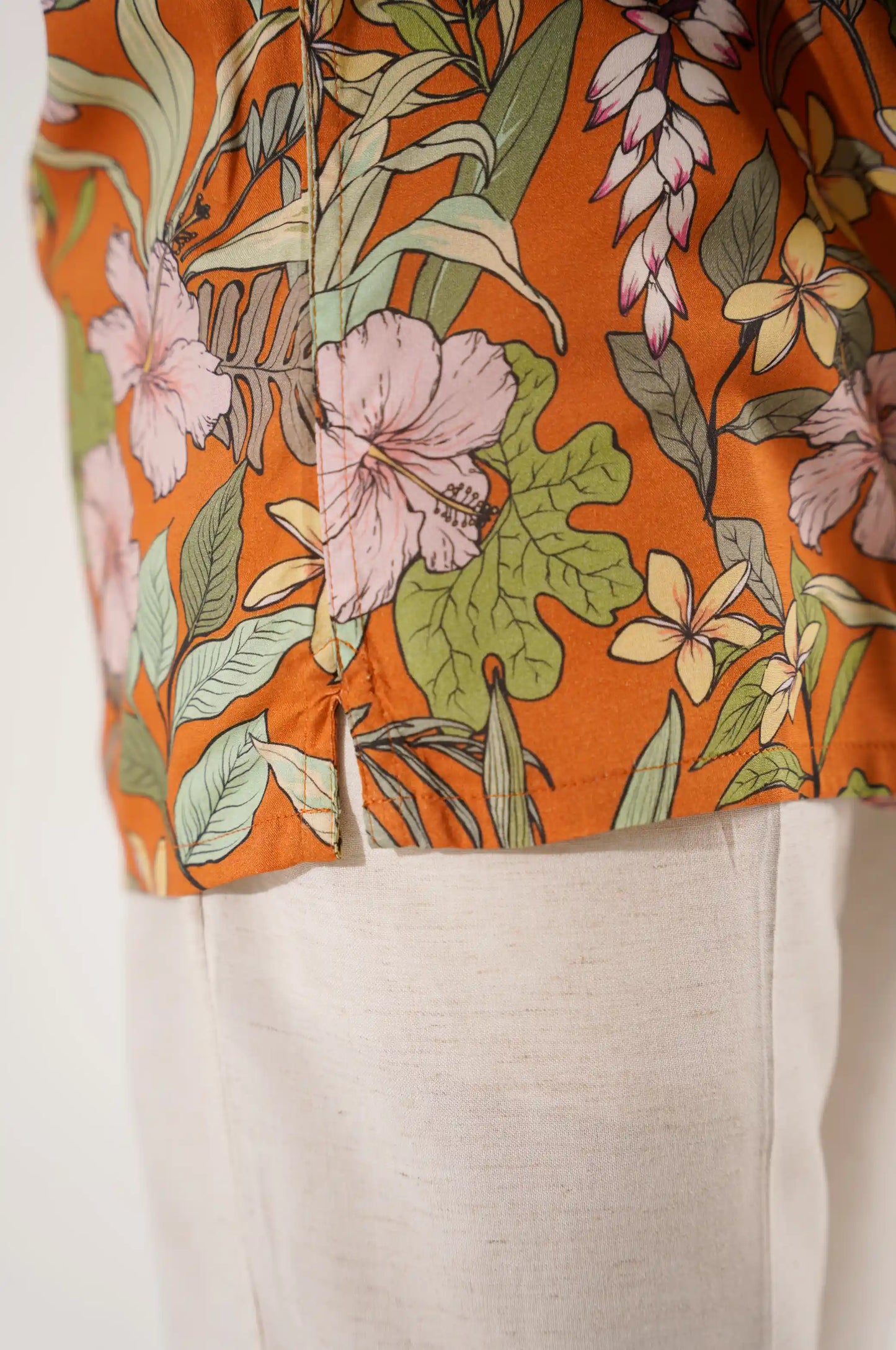 RUST SAFARI BUTTON DOWN SHIRT